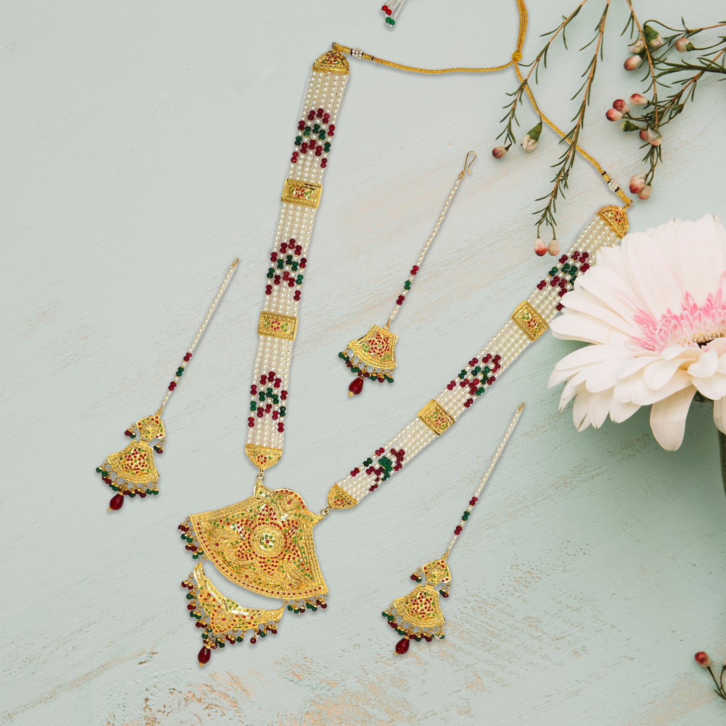 Sanya Jadau Necklace Set