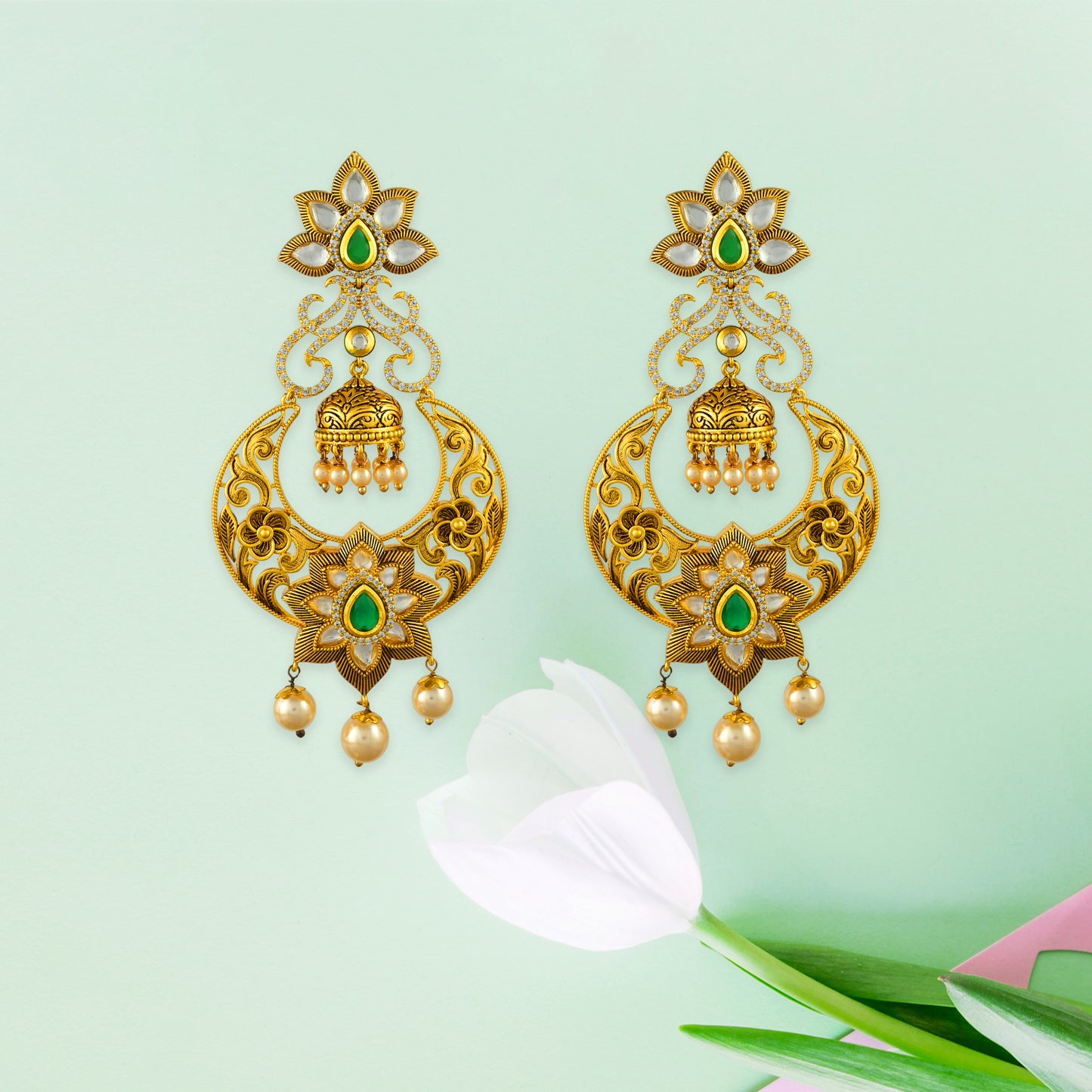 Chandni Kundan Earrings