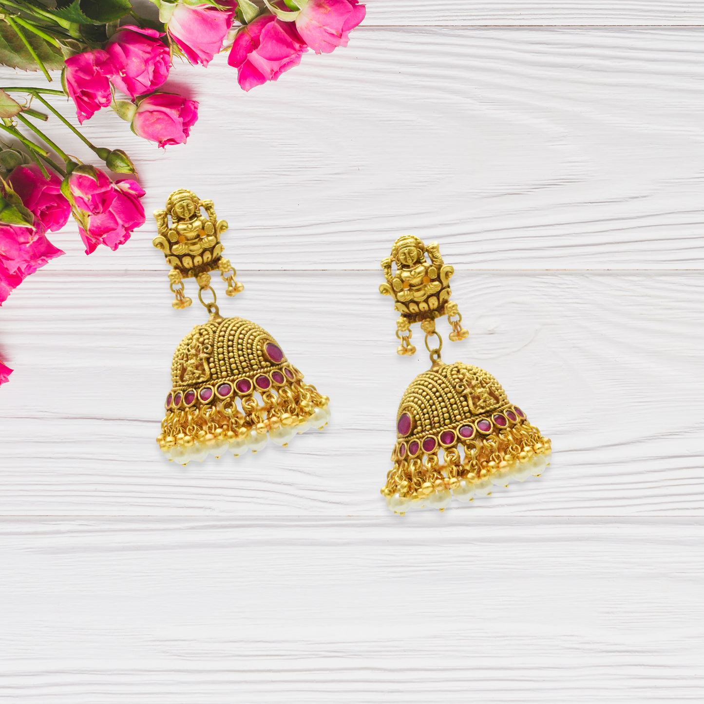Diya Temple Earring