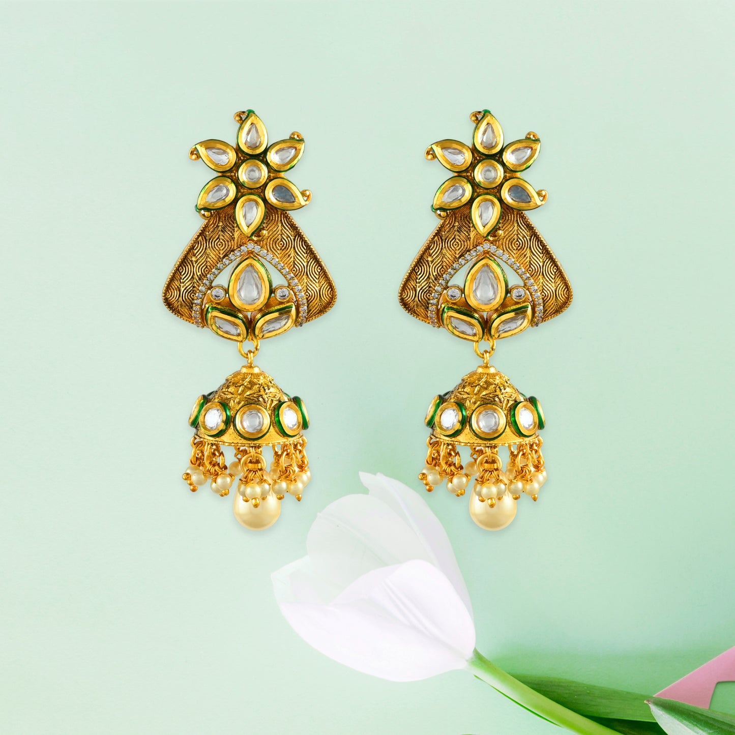 Hansa Kundan Earrings