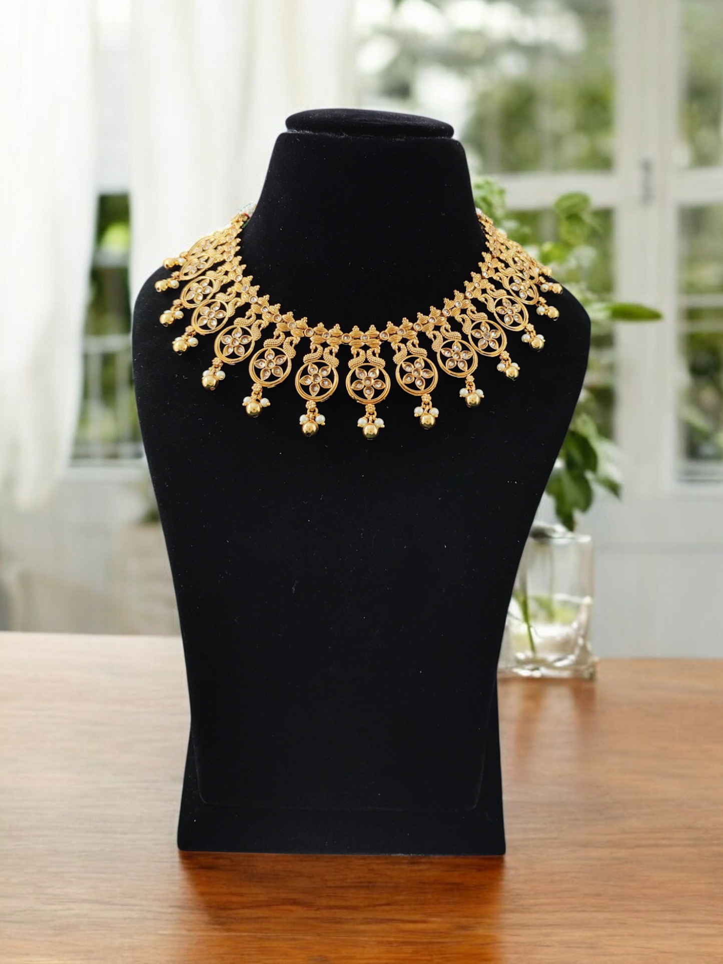 Diya Temple Necklace