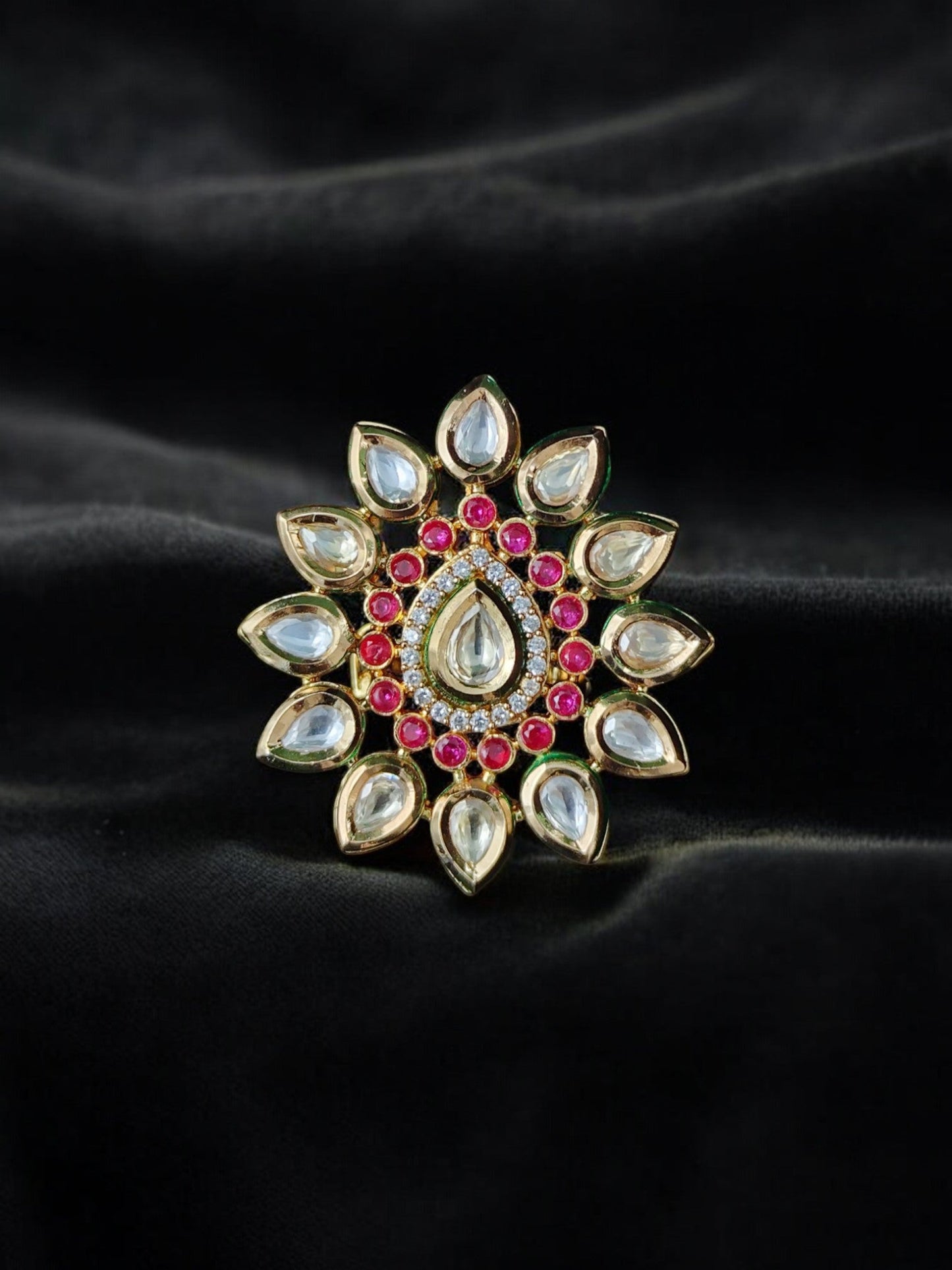 Prisha Kundan Cocktail Ring