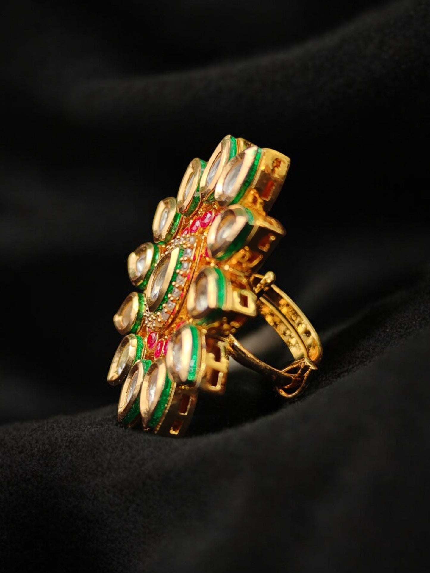 Prisha Kundan Cocktail Ring