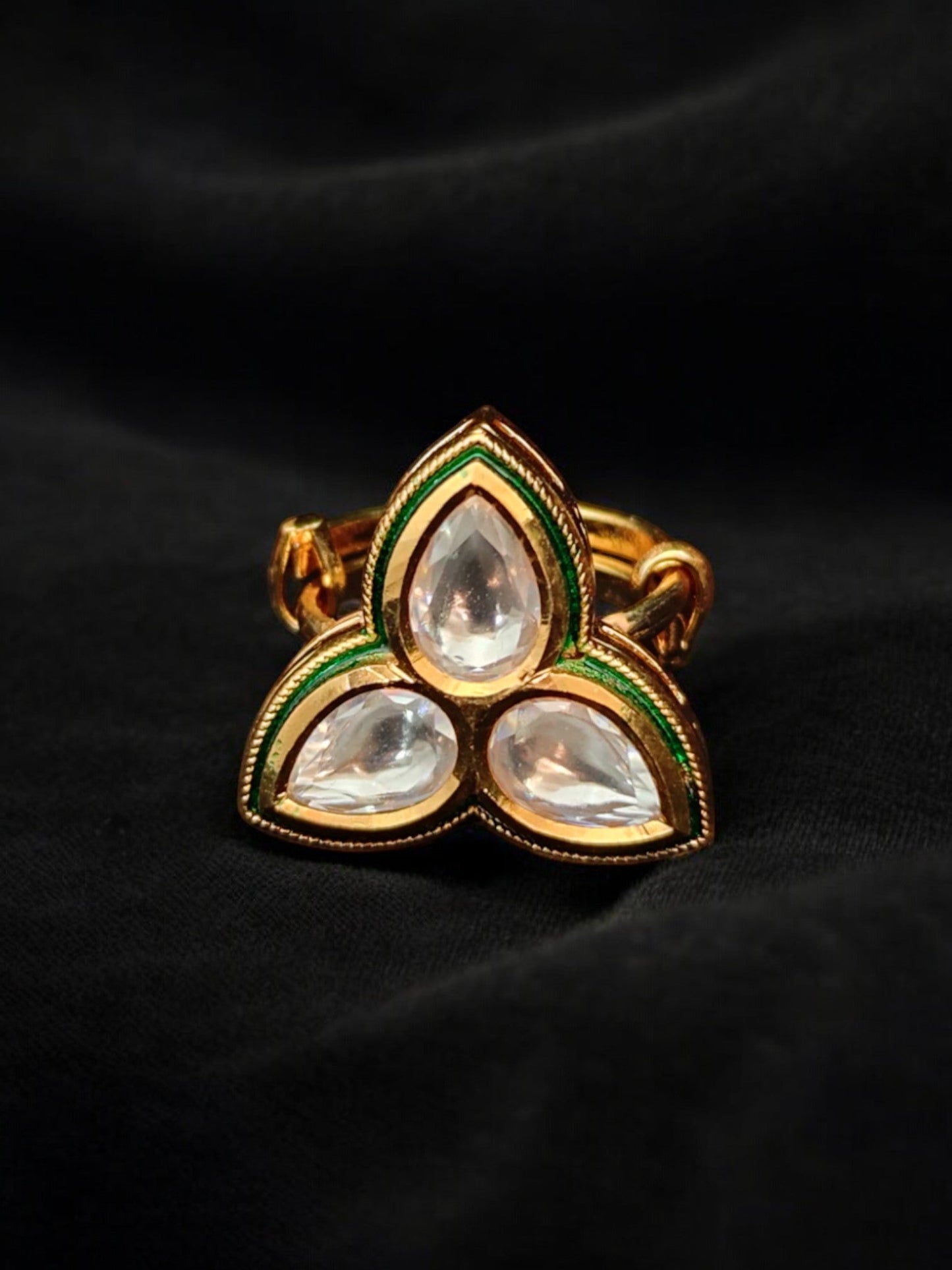 Rajvi Kundan Cocktail Ring
