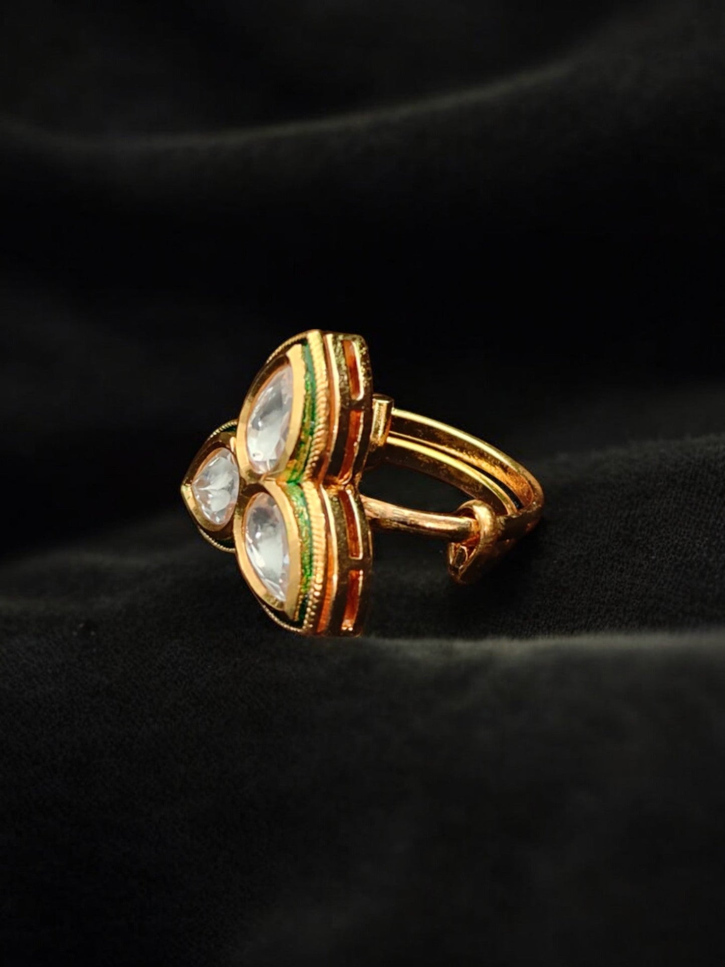 Rajvi Kundan Cocktail Ring