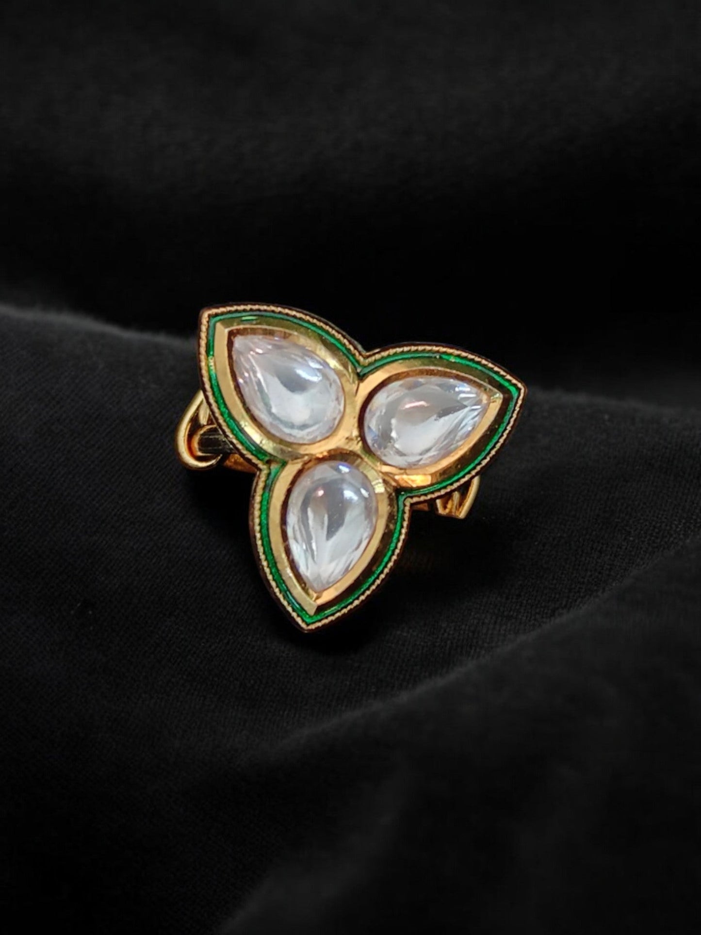 Rajvi Kundan Cocktail Ring