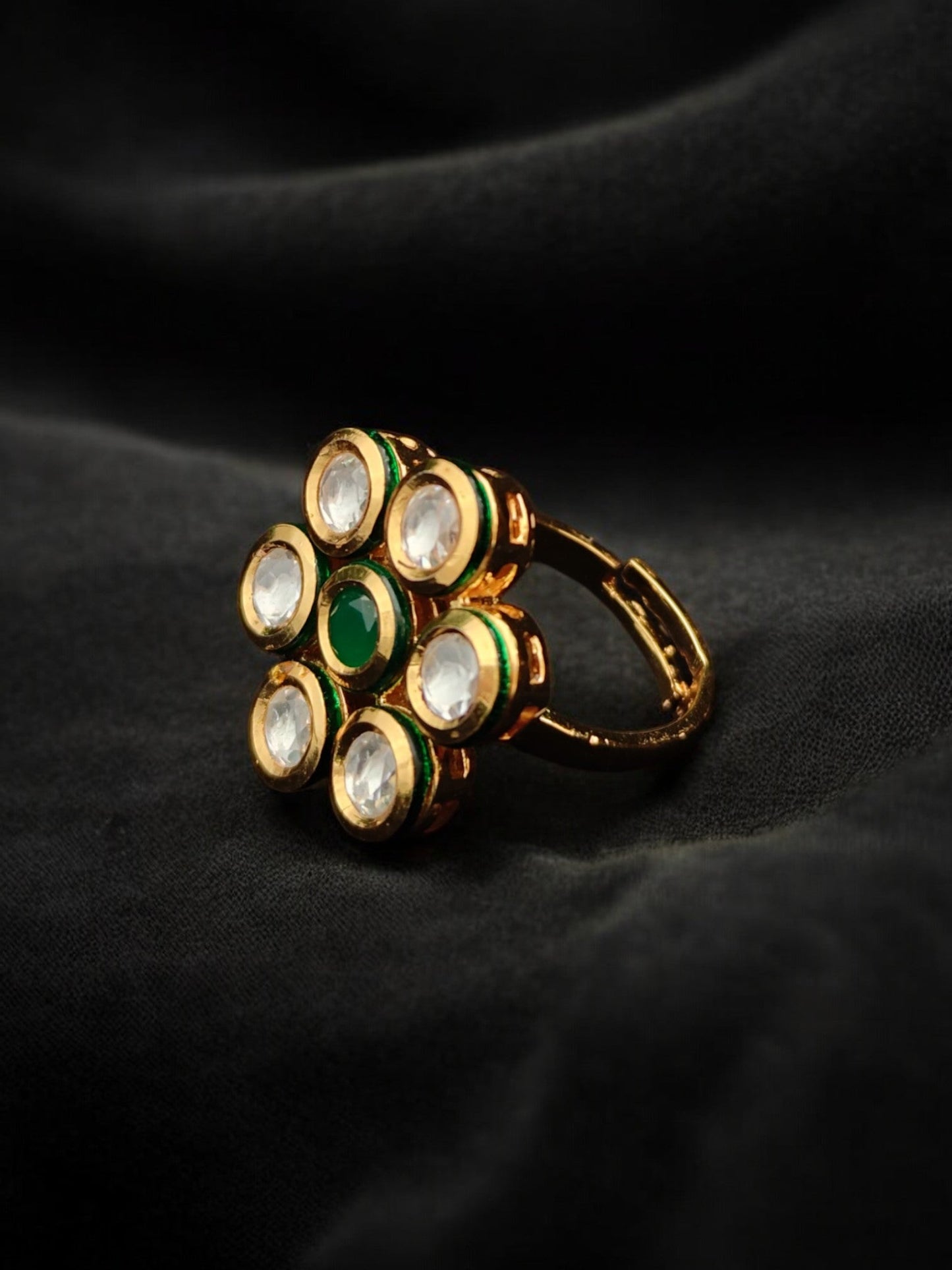 Reva Kundan Cocktail Ring