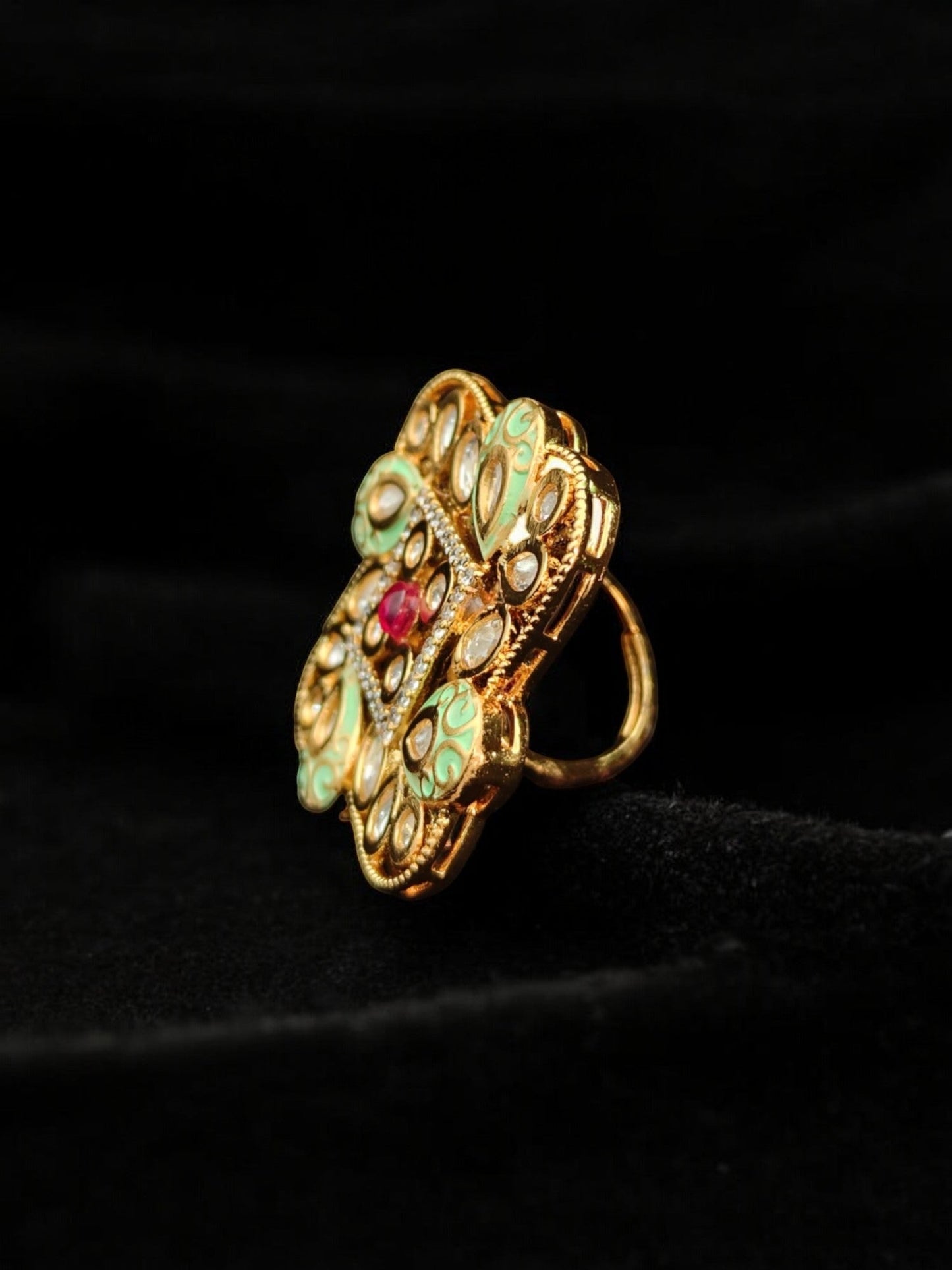 Raima Kundan Cocktail Ring