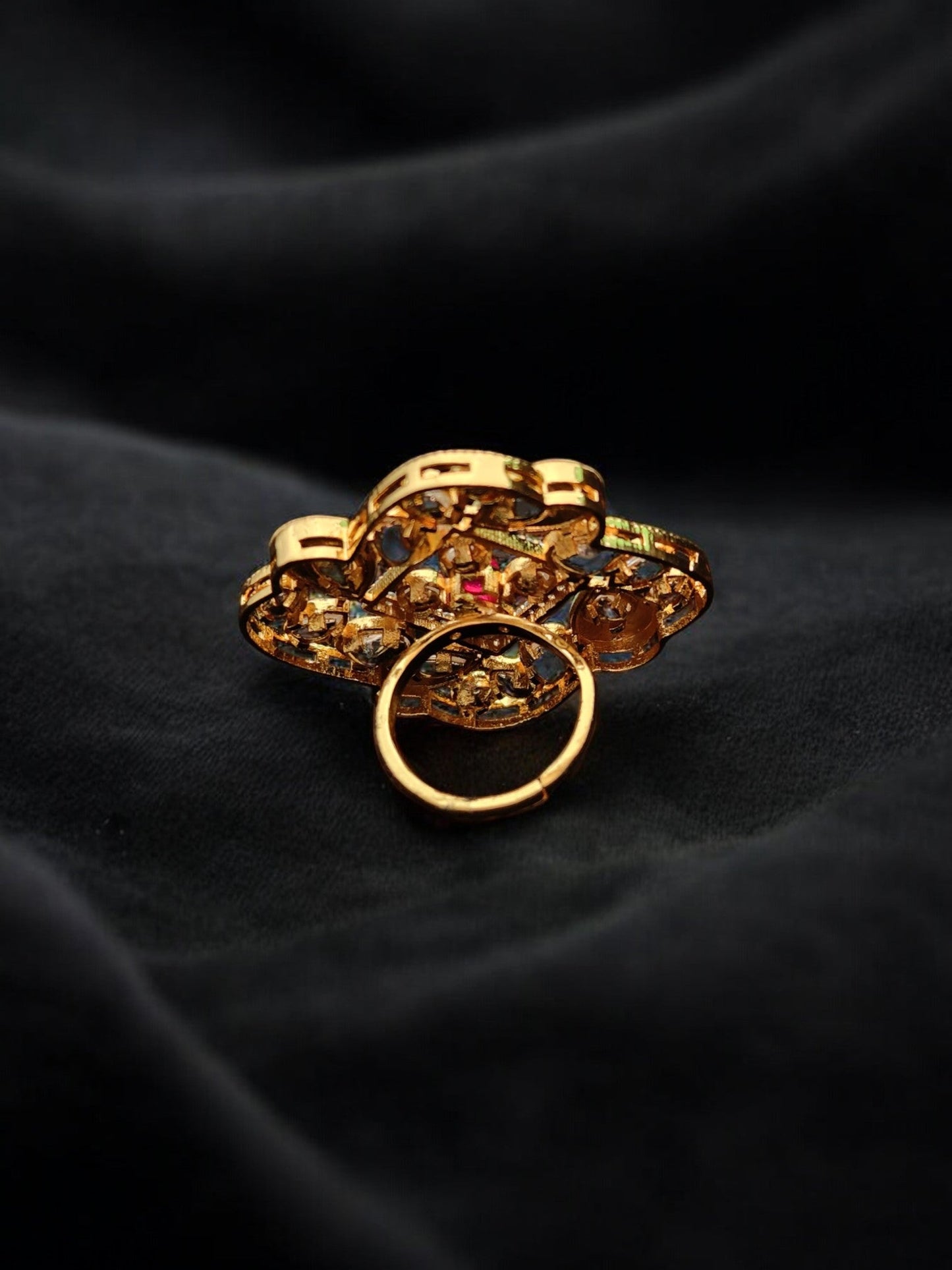 Raima Kundan Cocktail Ring