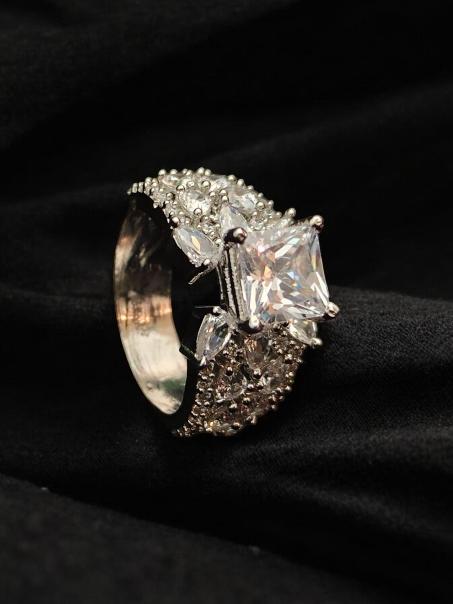 Tanya Zircon Cocktail Ring