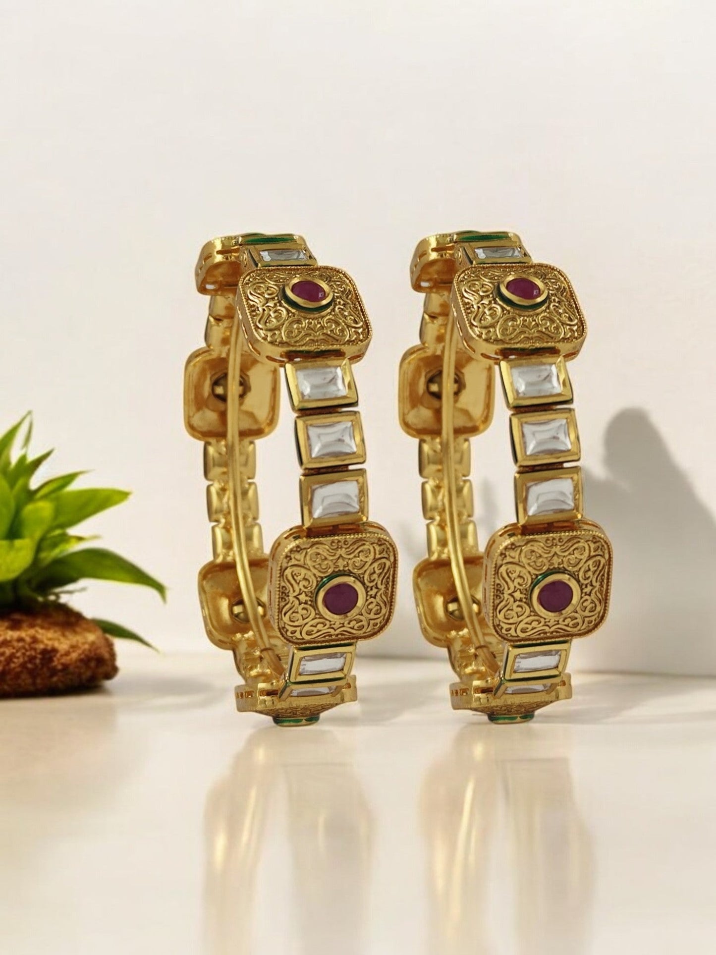 Misha Kundan Bangles