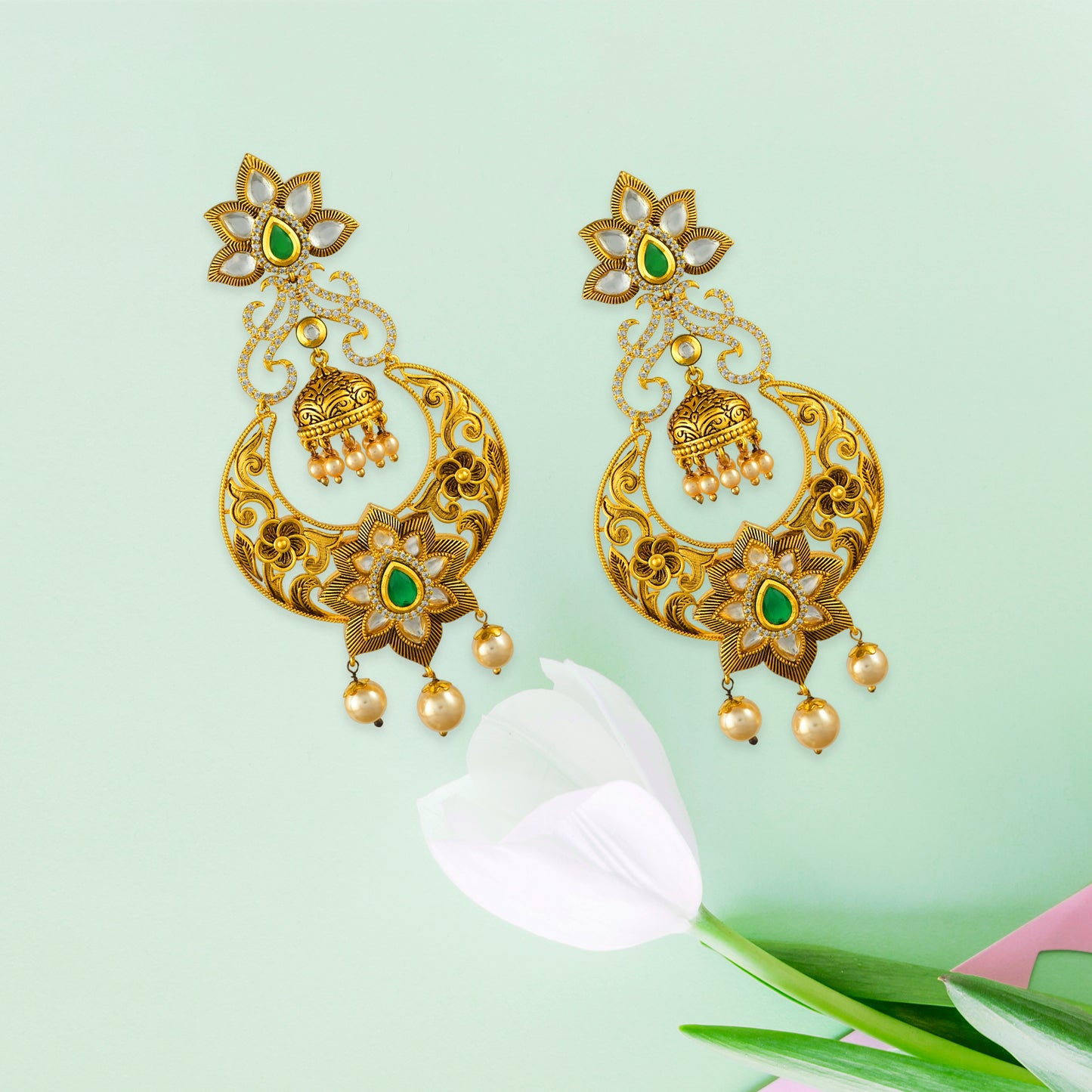 Chandni Kundan Earrings