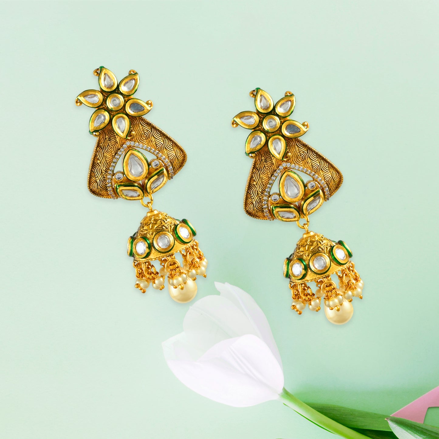 Hansa Kundan Earrings