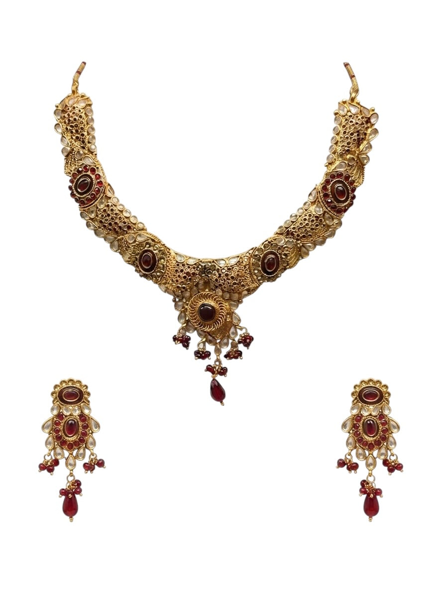 Polki Necklace Set - E004HZ