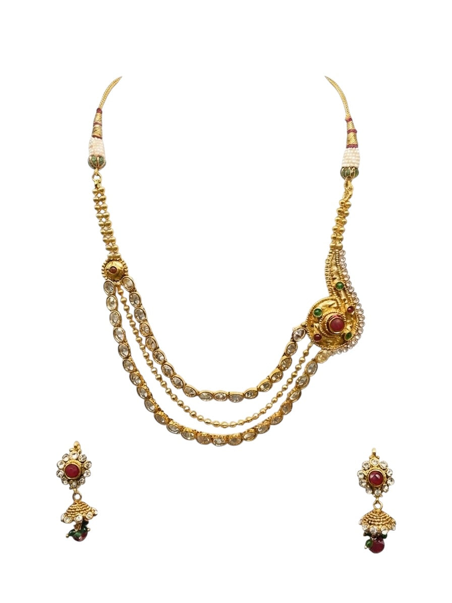 Polki Necklace Set - E004IW