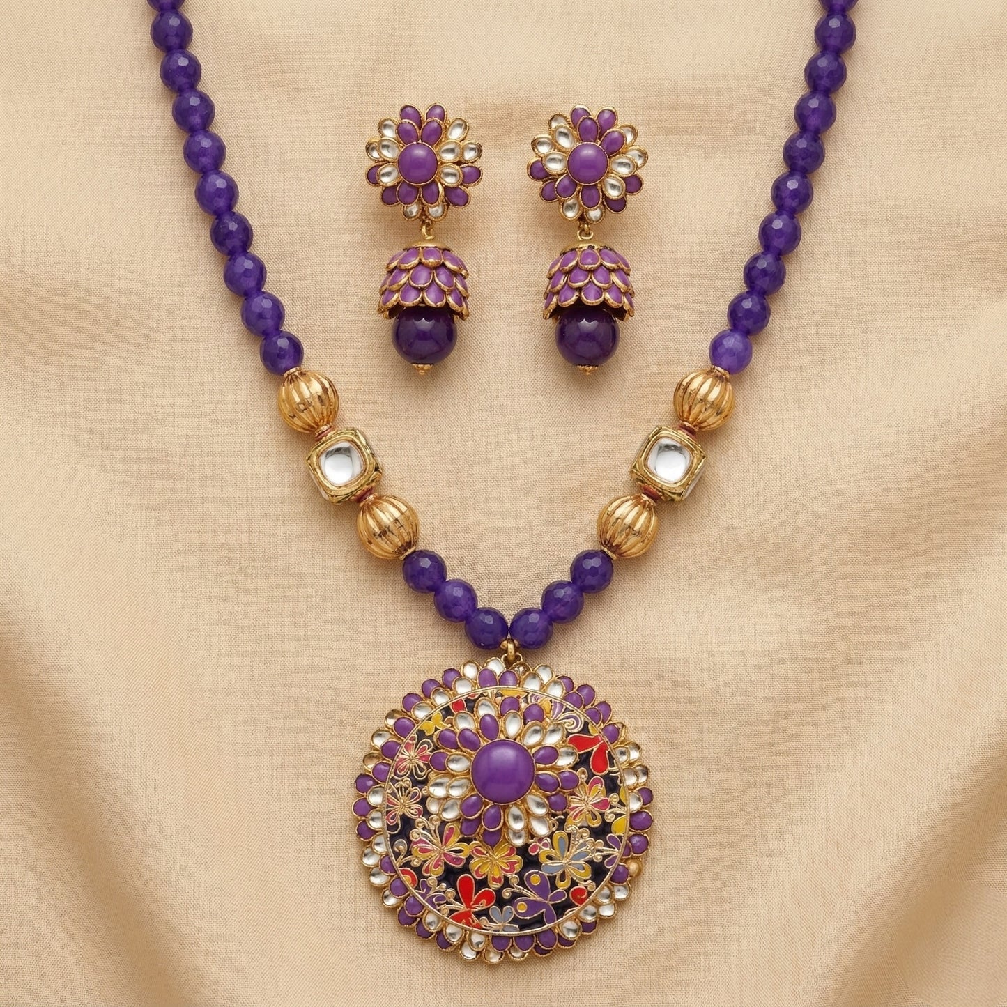 Sophia Kundan Pendent Set