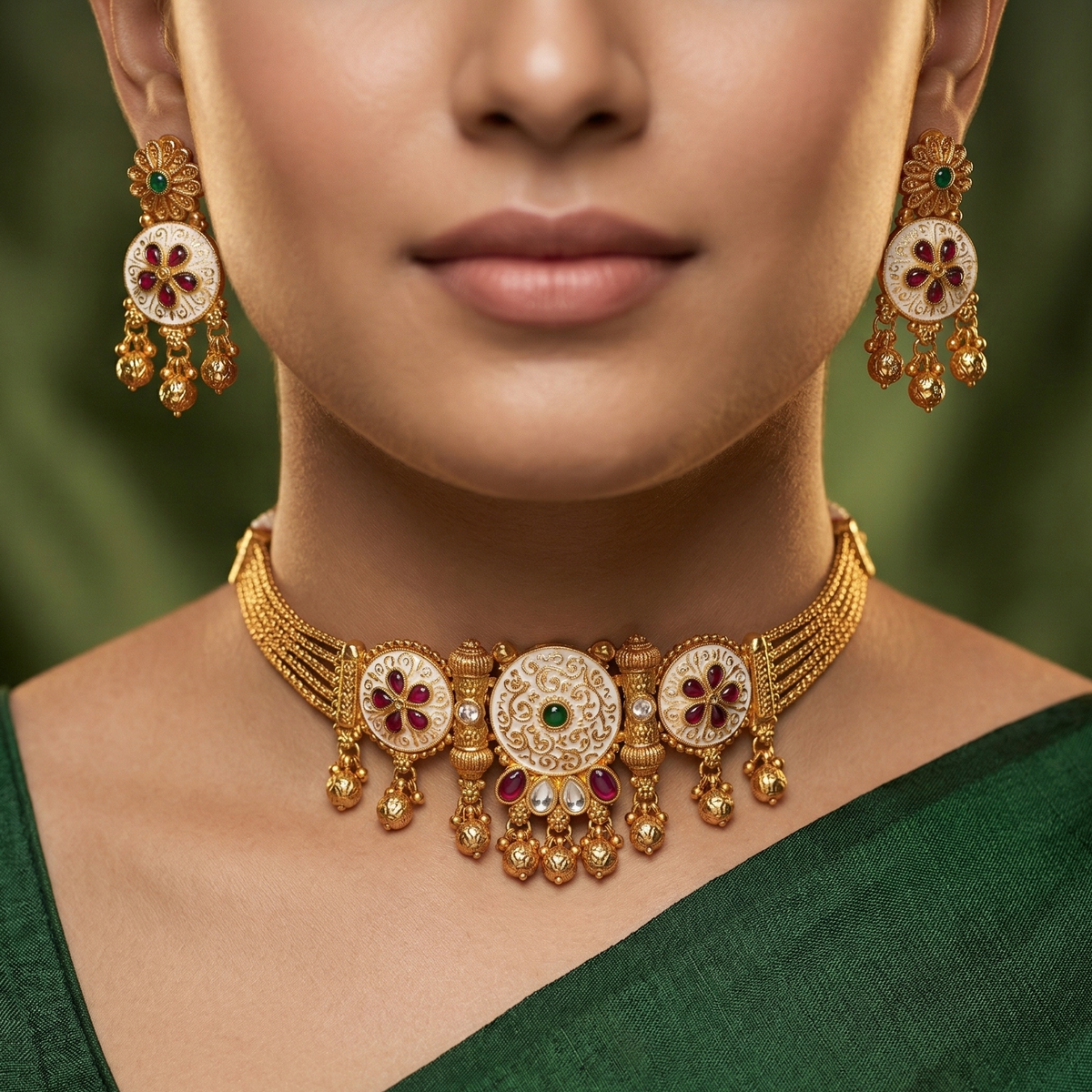 Rohini Temple Choker Sets
