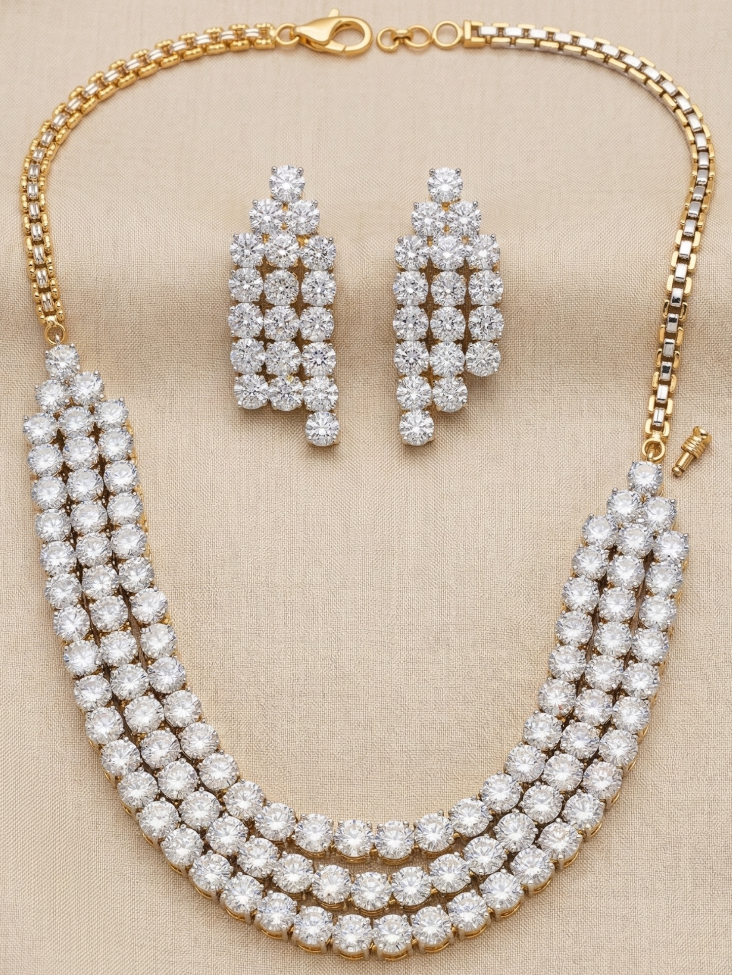 Hazel Zircon Gold-Plated Necklace Set