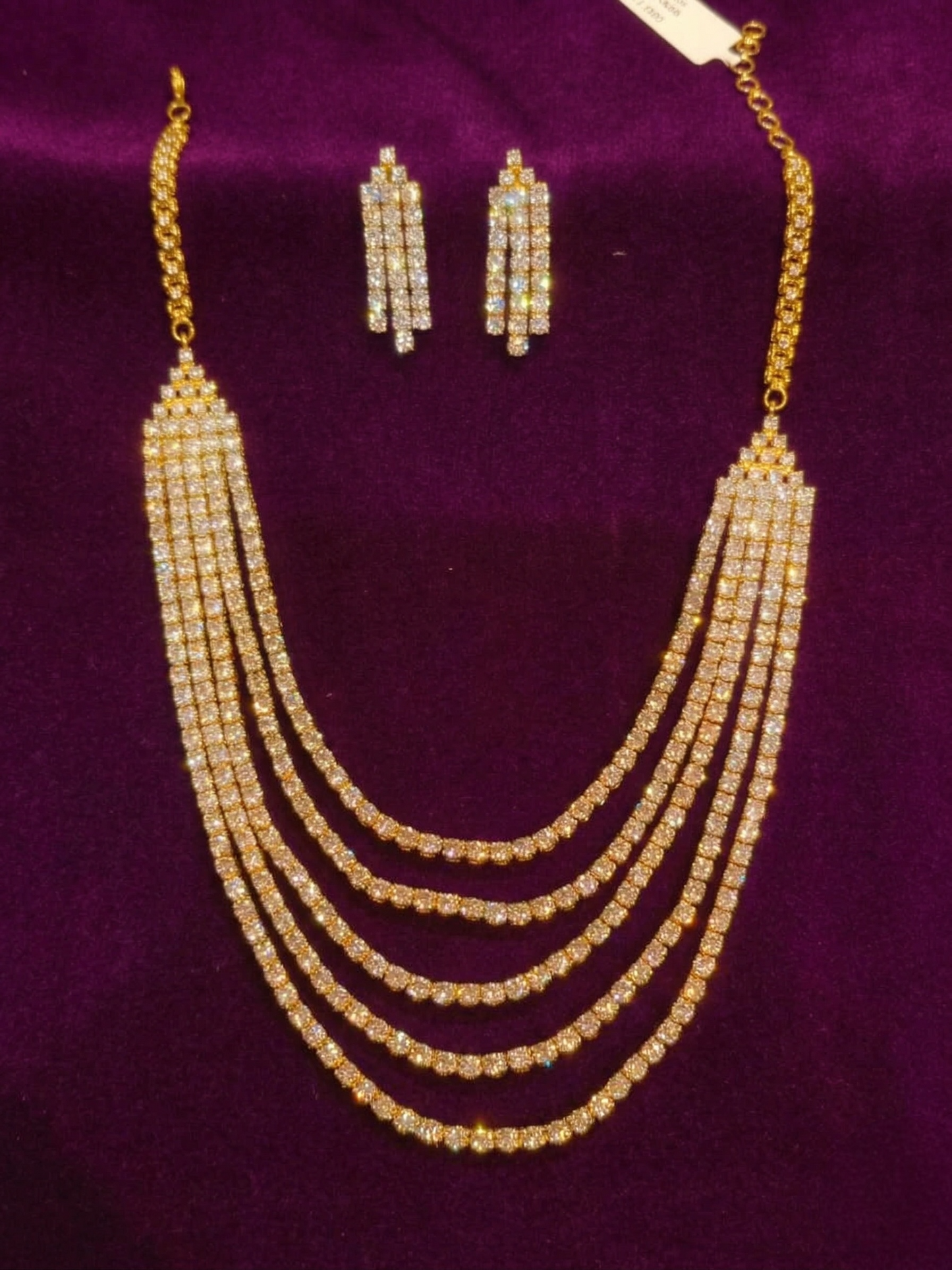 Bella Zircon Gold-Plated Necklace Set