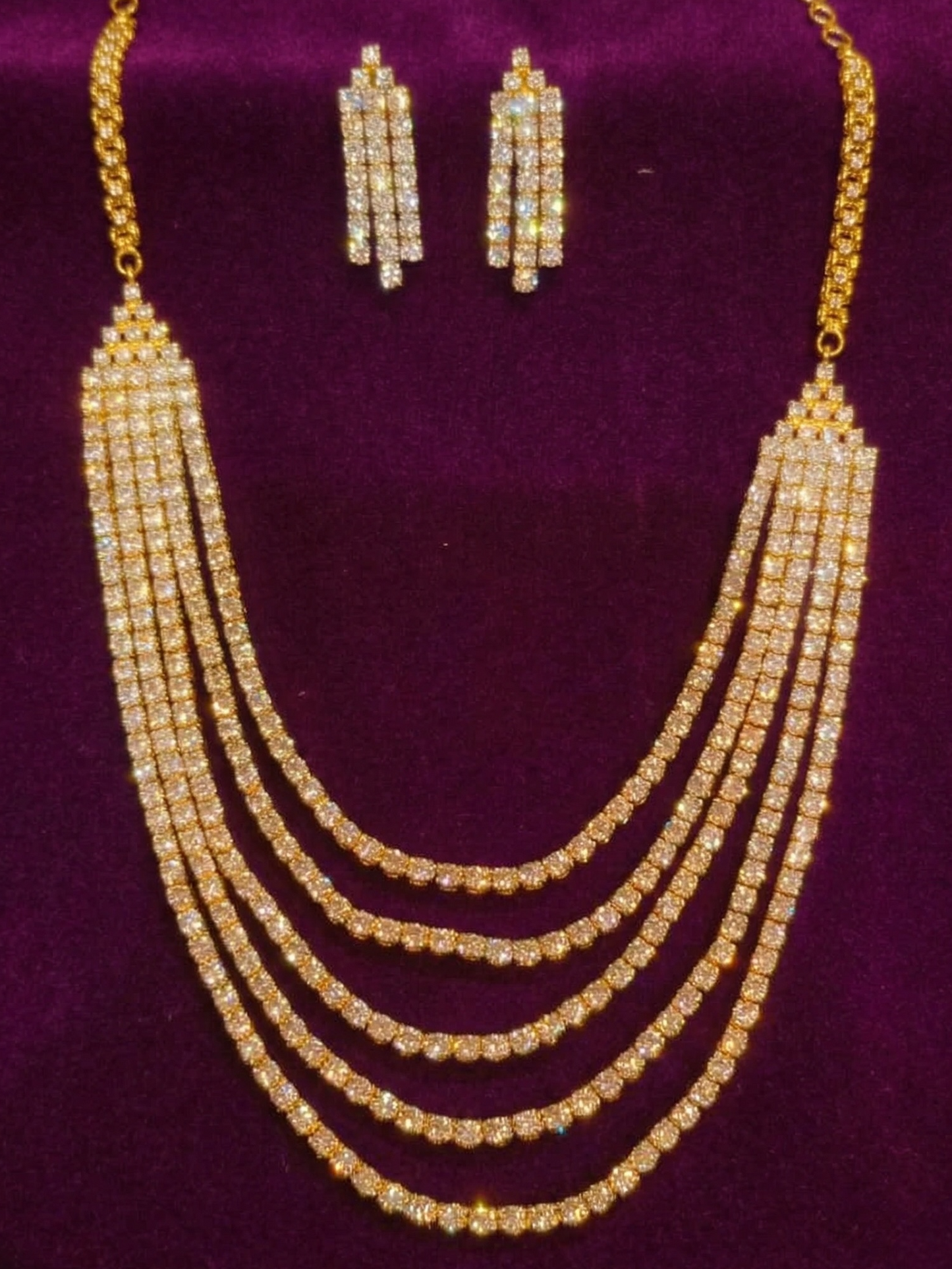 Bella Zircon Gold-Plated Necklace Set