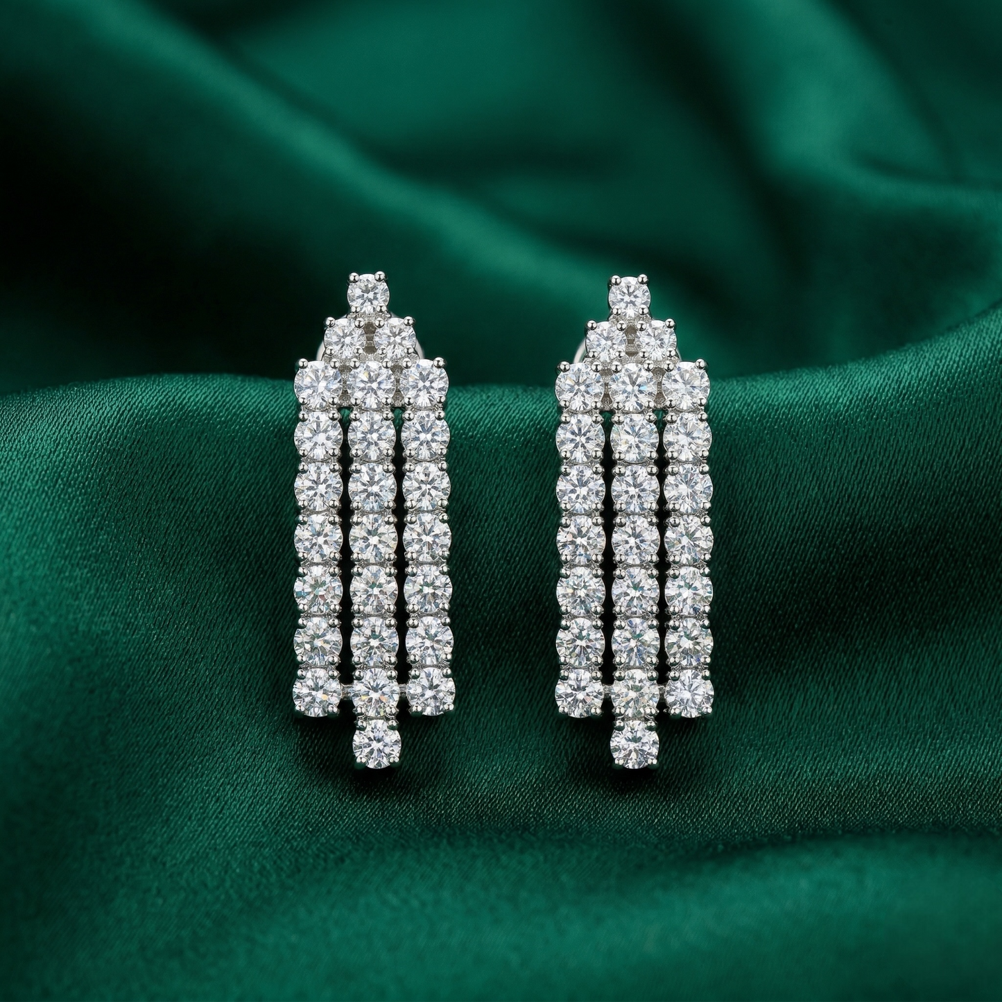 Lily Zircon White Rodium Necklace Set