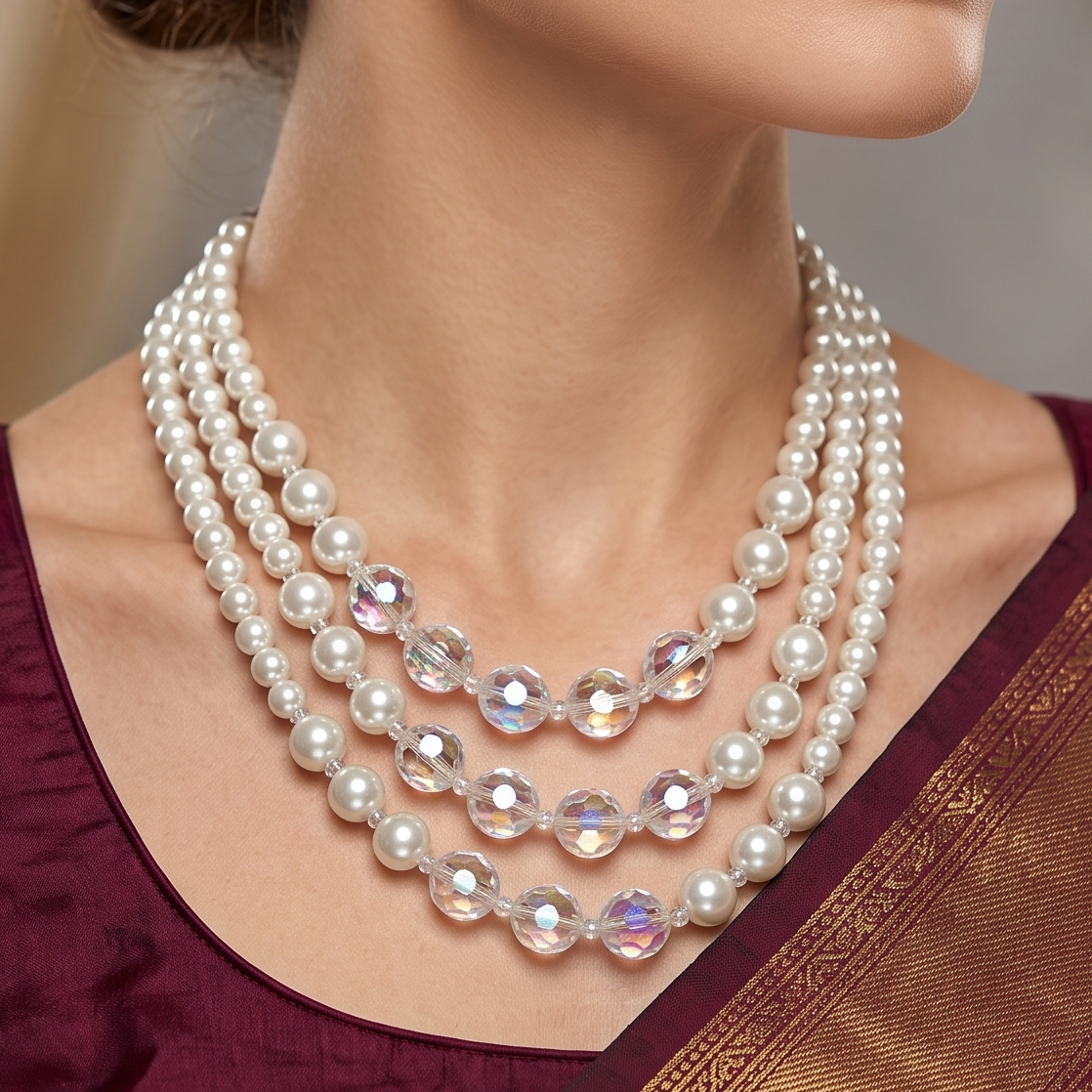 Komalavalli Pearl Necklace Sets