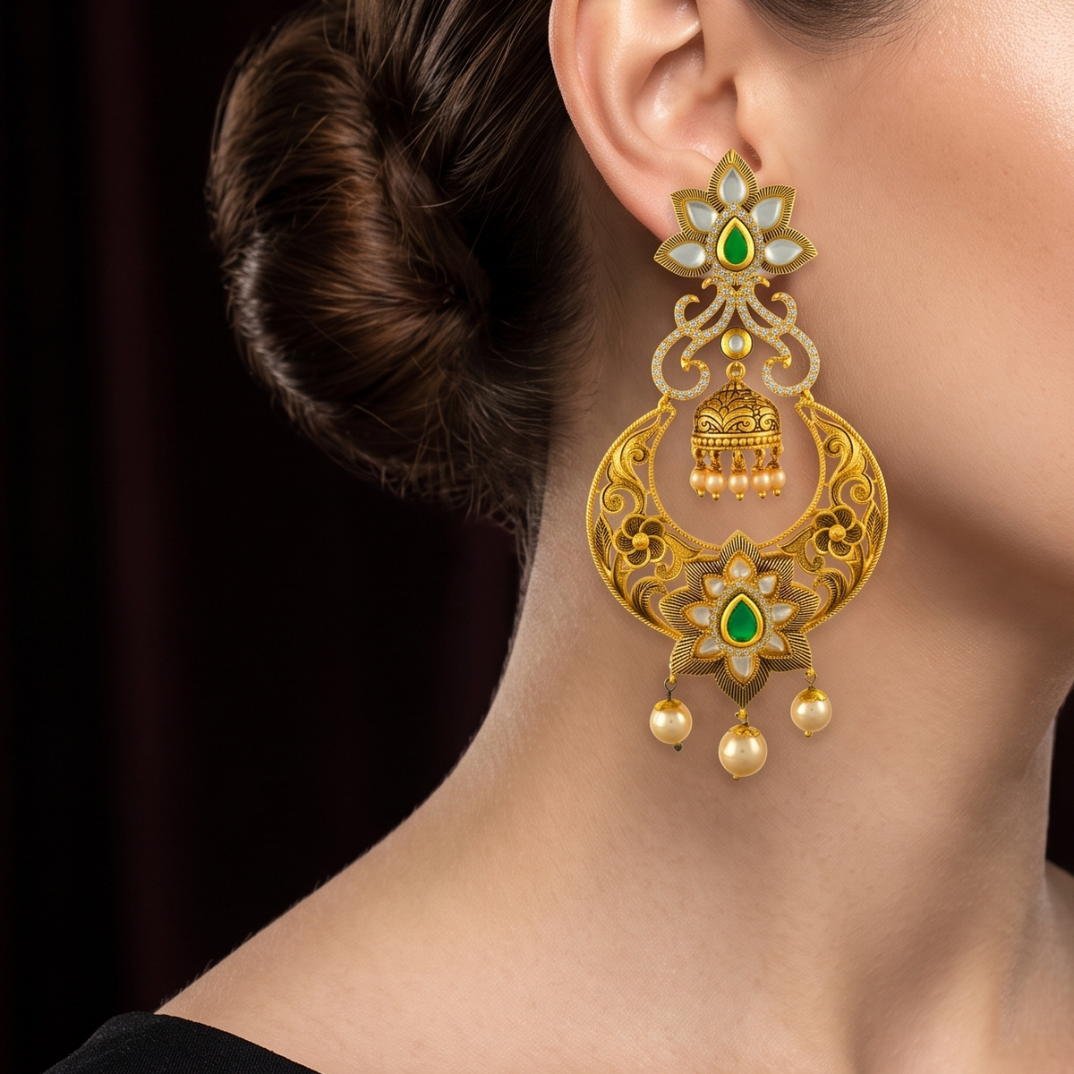 Chandni Kundan Earrings