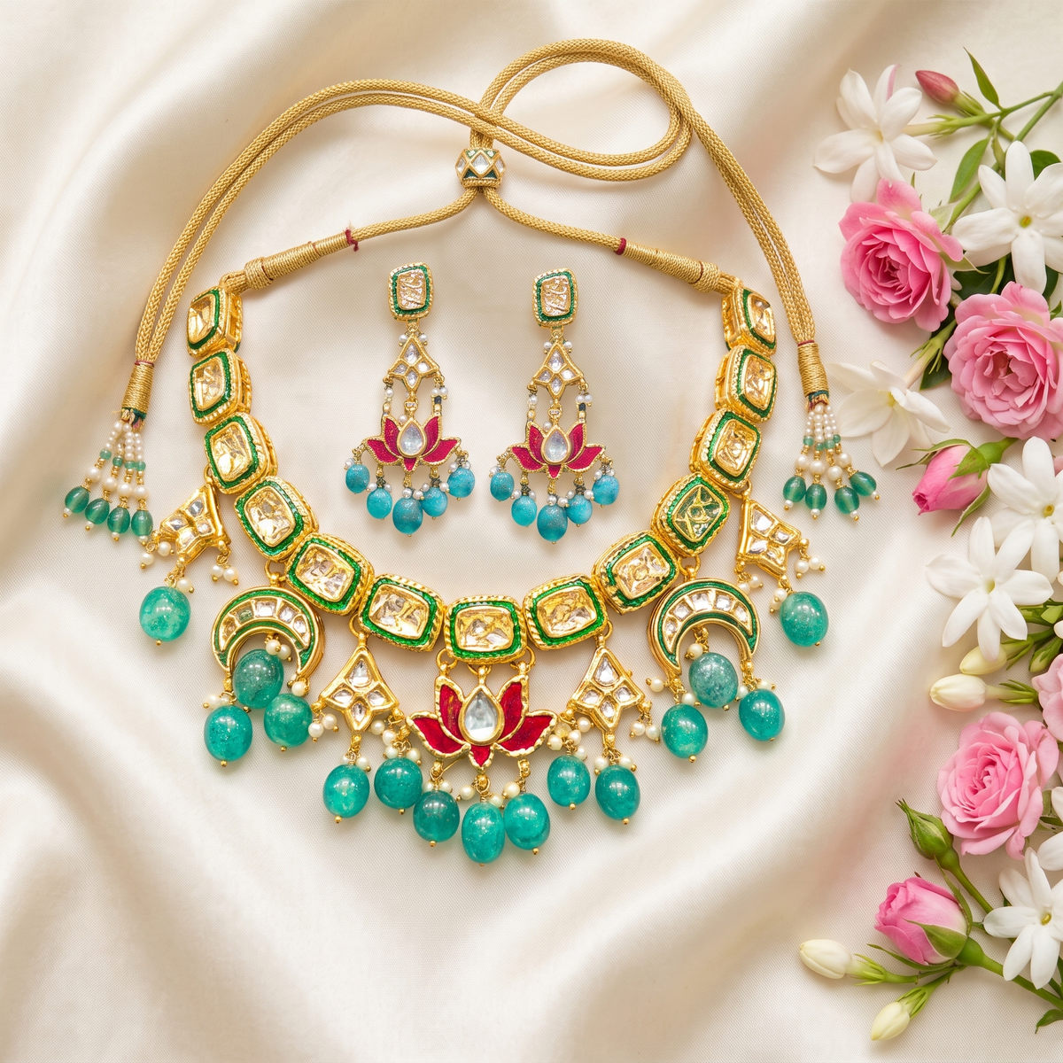 Tanisha Kundan Necklace Set