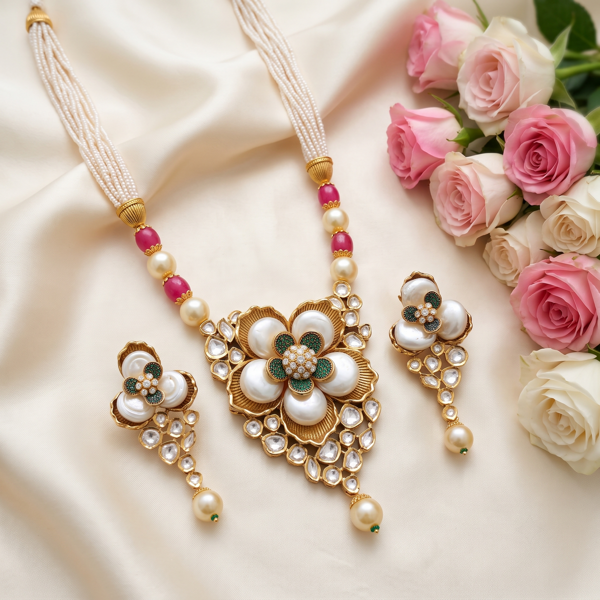 Kimaya Kundan Pendent Set