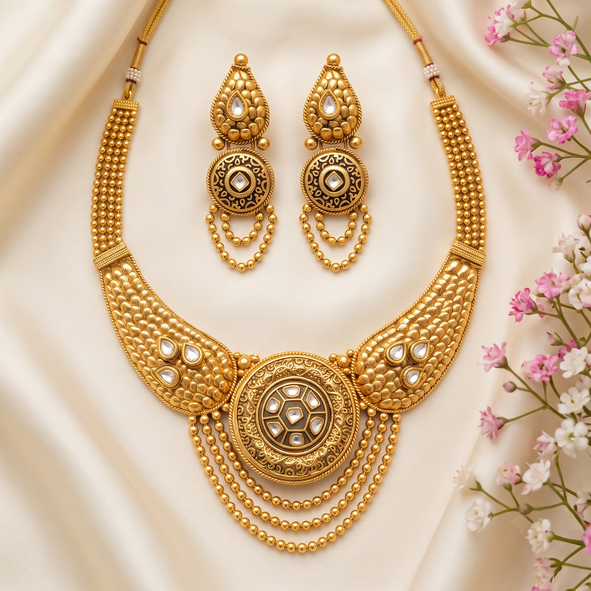Tanishka Polki Necklace Set