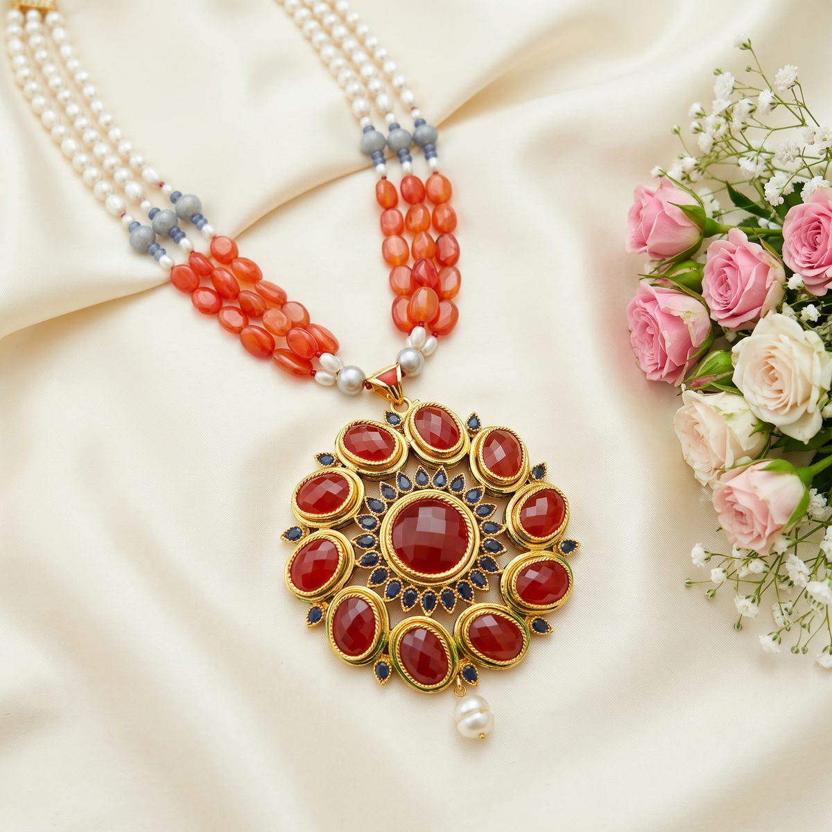 Sakshi Semi-Pr. Navratan Necklace