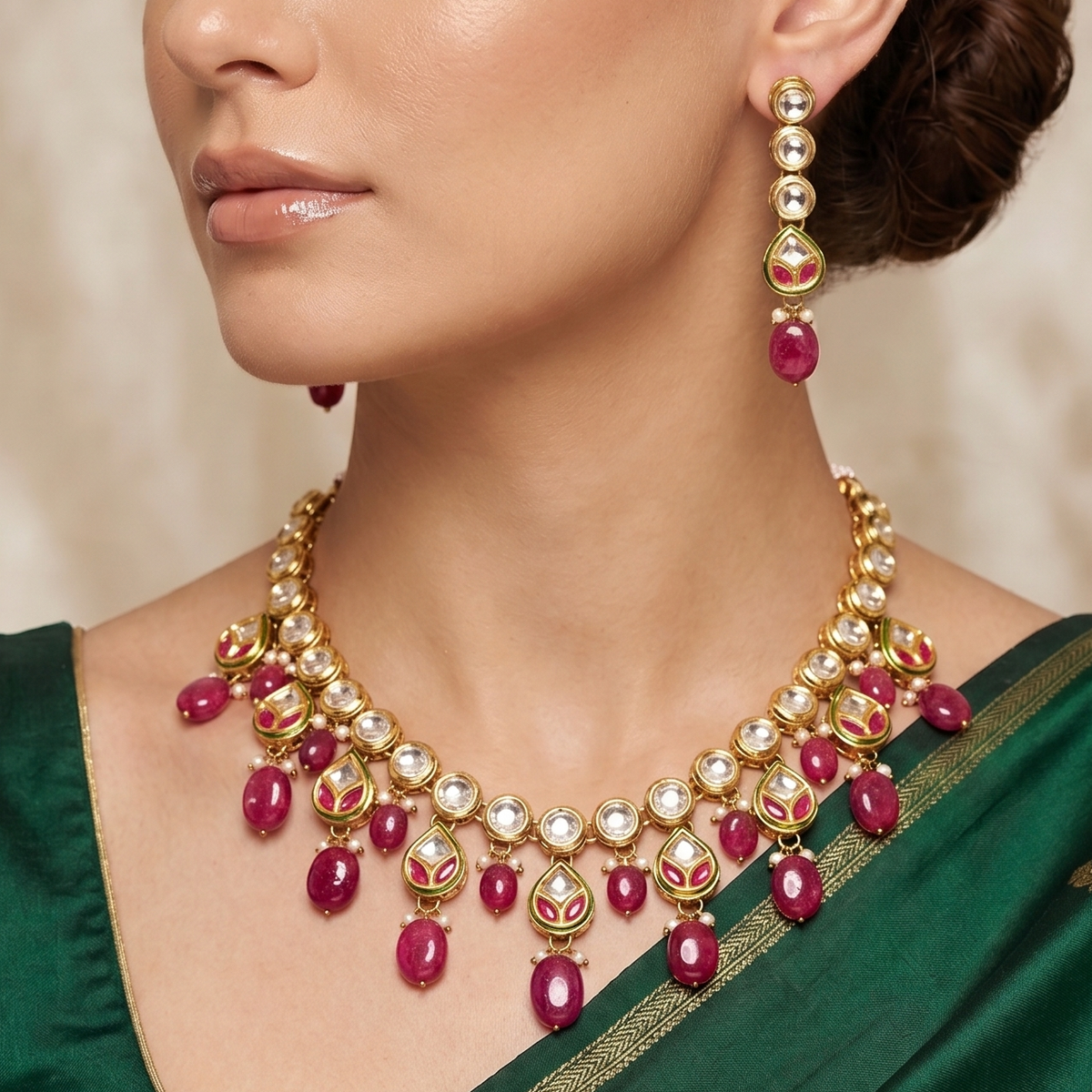Anshika Kundan Necklace Set