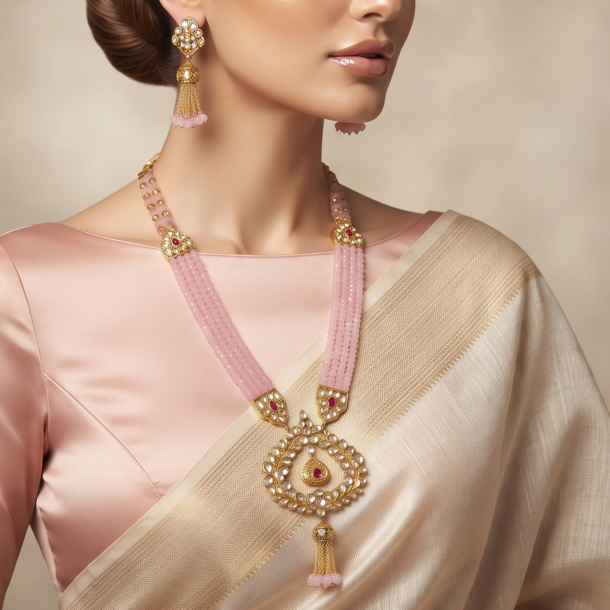 Isha Kundan Pendant Set