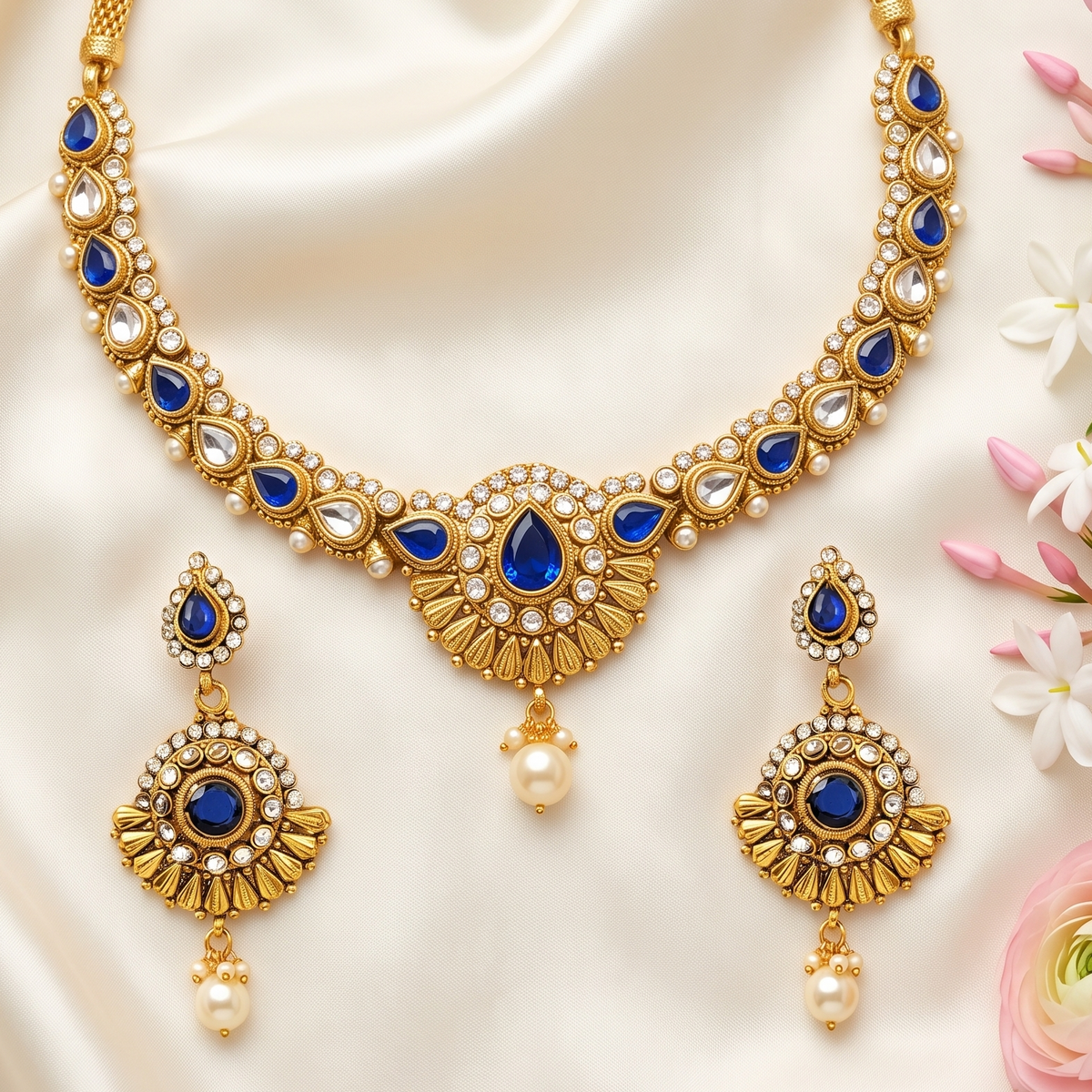 Madhu Polki Necklace Set