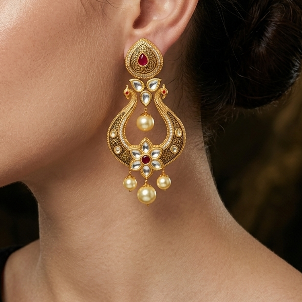 Nandini Kundan Earrings