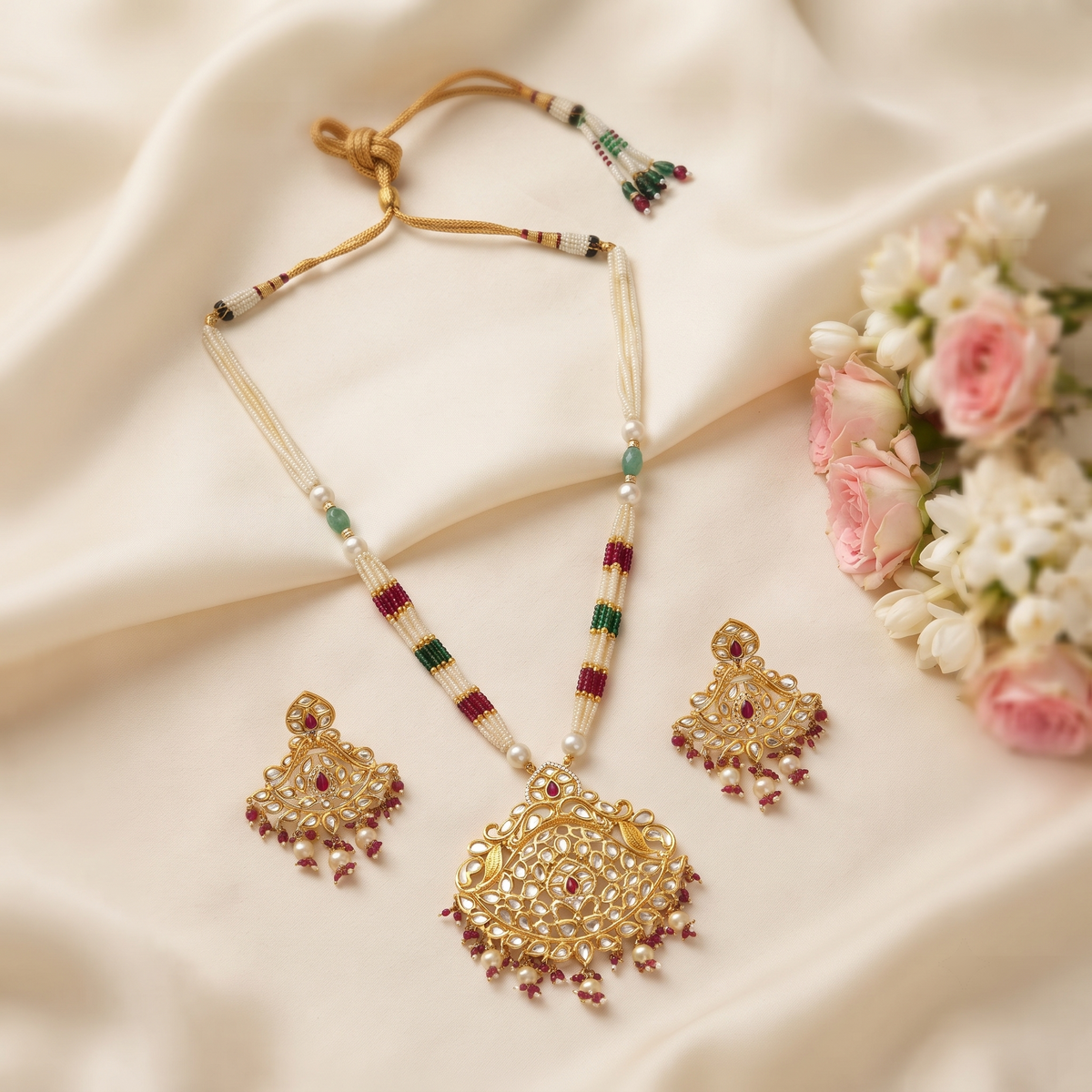 Anika Kundan Pendant Set