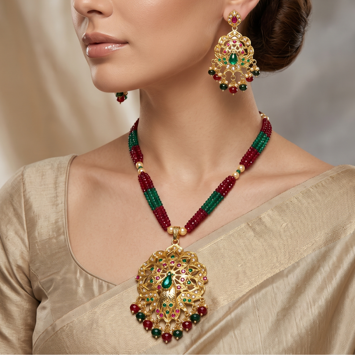 Meera Jadau Necklace Set