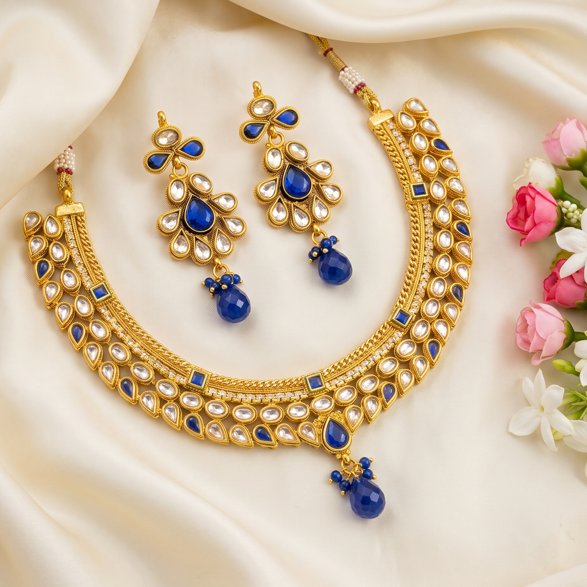 Keya Polki Necklace Set