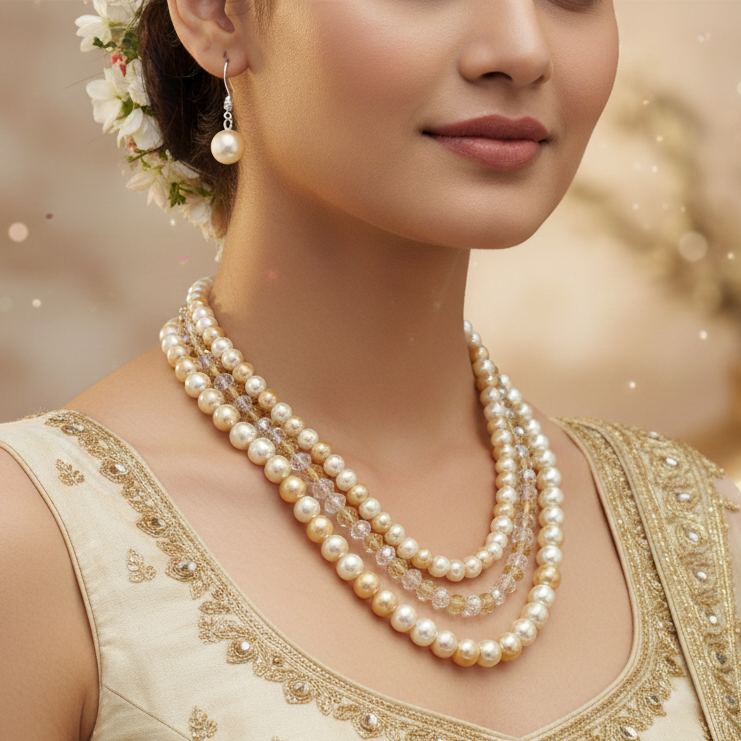 Saanvi Pearl Necklace Sets