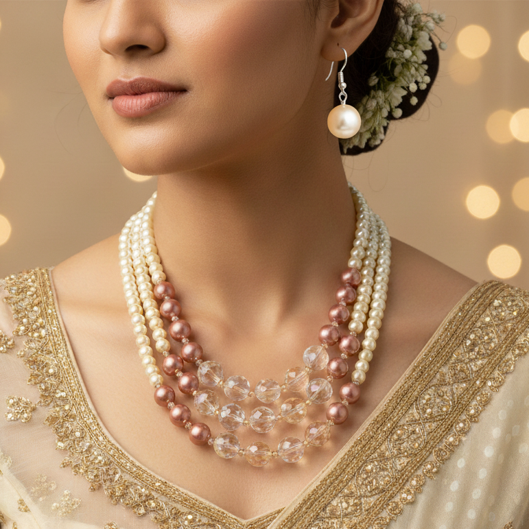 Keerthana Pearl Necklace Sets