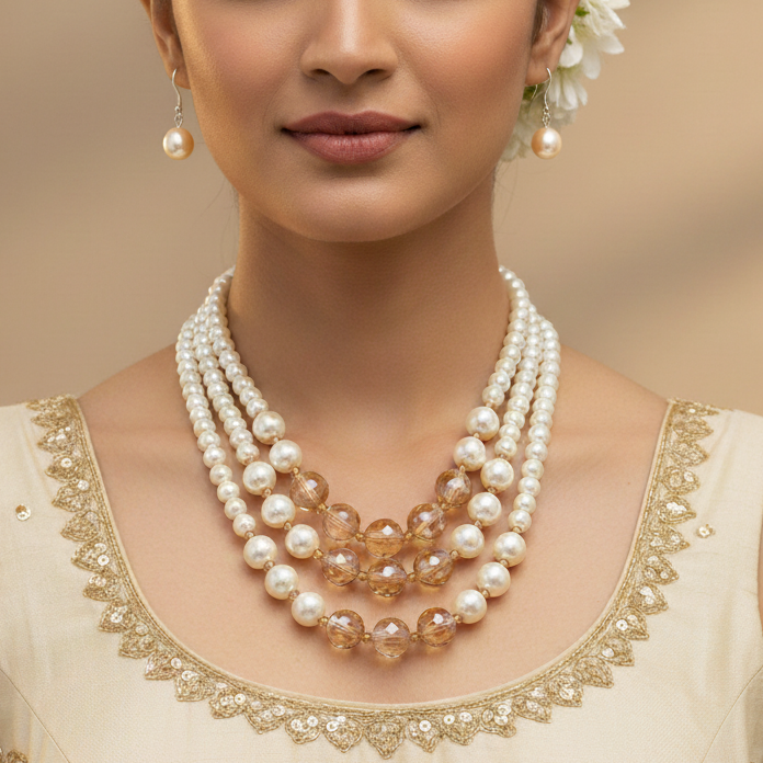 Madhavi Pearl Necklace Sets