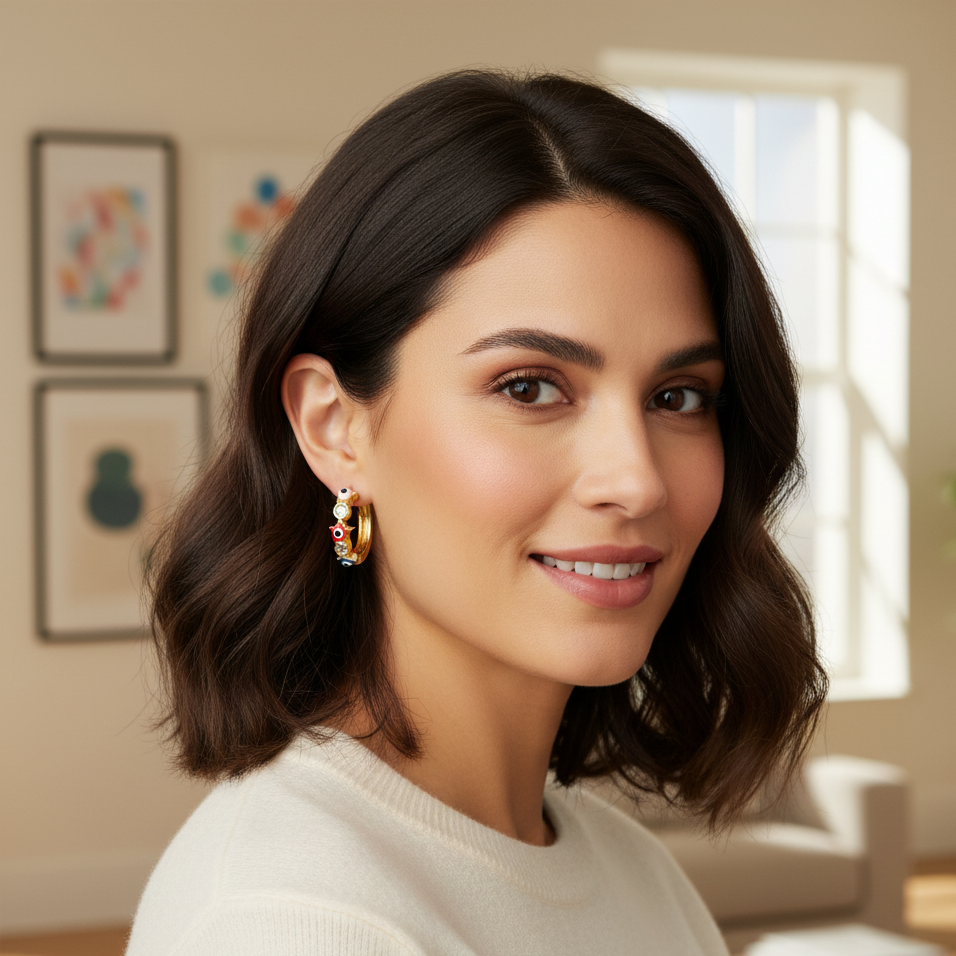 Evil Eye Earrings/Bali