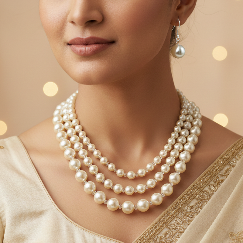 Shraddha Pearl Necklace Sets