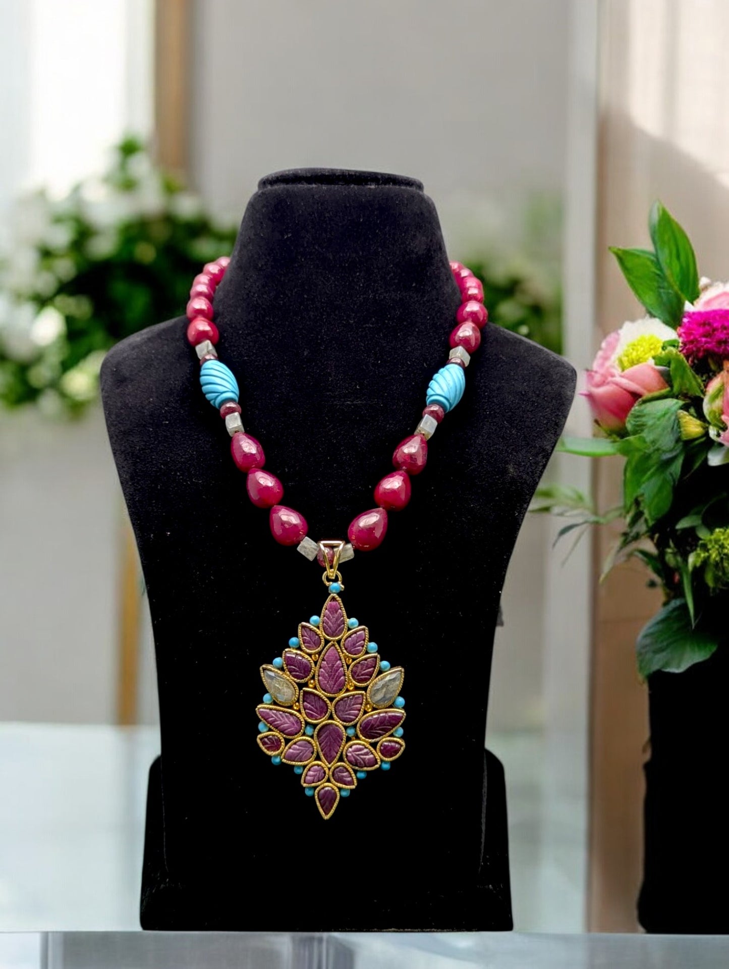 Tanvi Semi-Pr. Navratan Necklace
