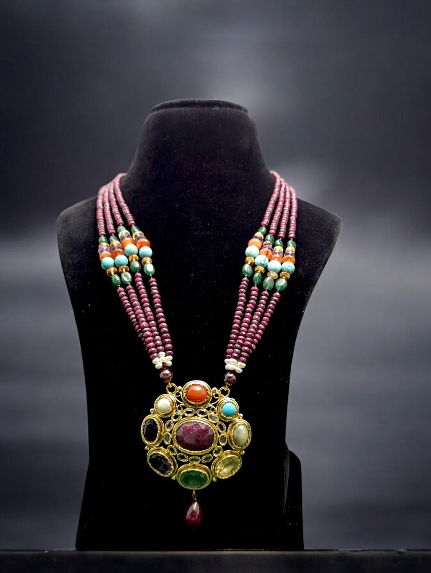 Ishita Semi-Pr. Navratan Necklace
