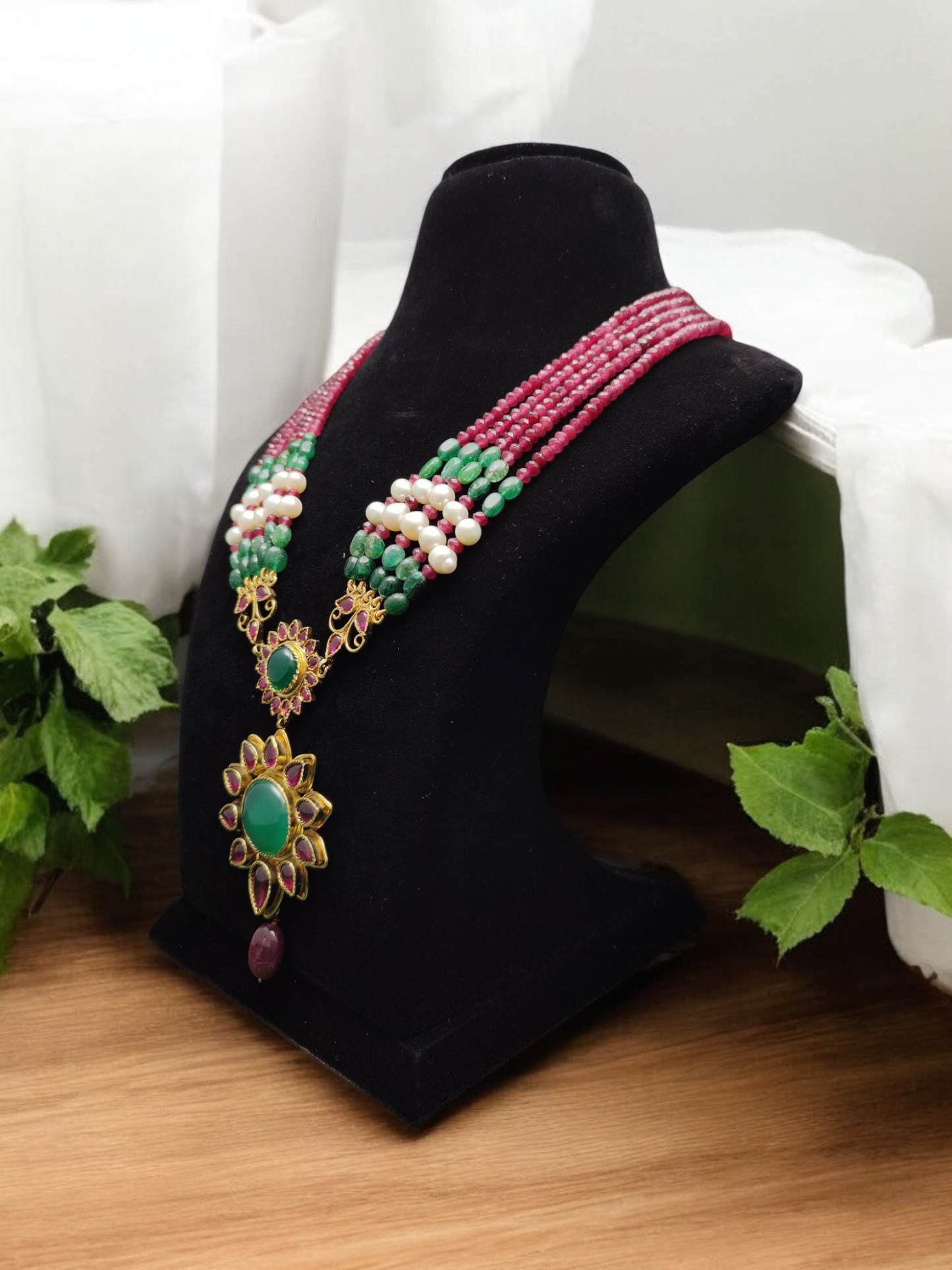 Mallika Semi-Pr. Navratan Necklace