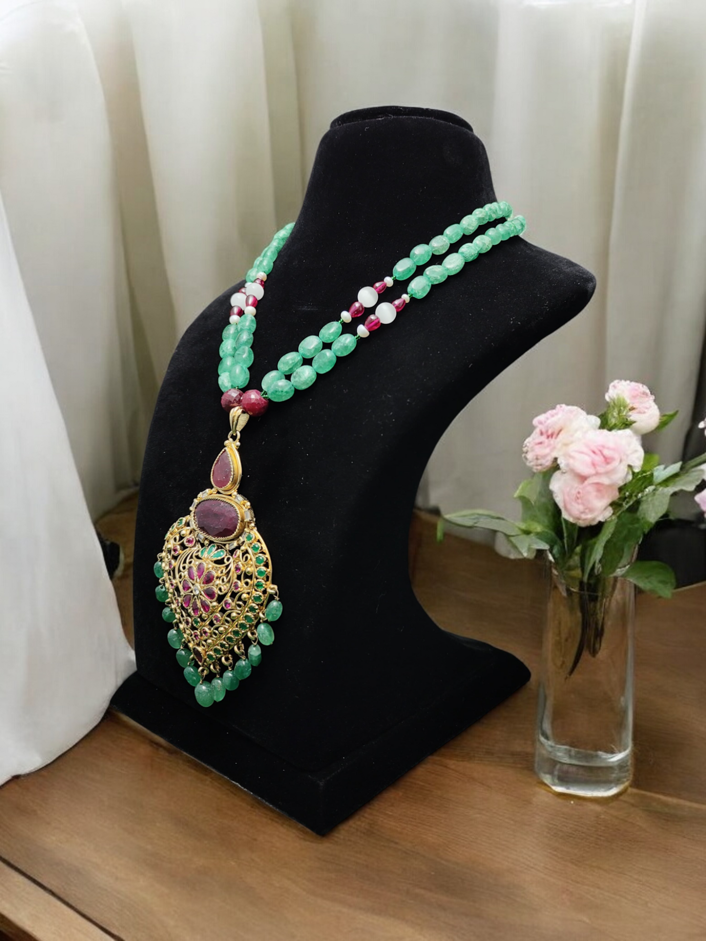 Liana Semi-Pr. Navratan Necklace