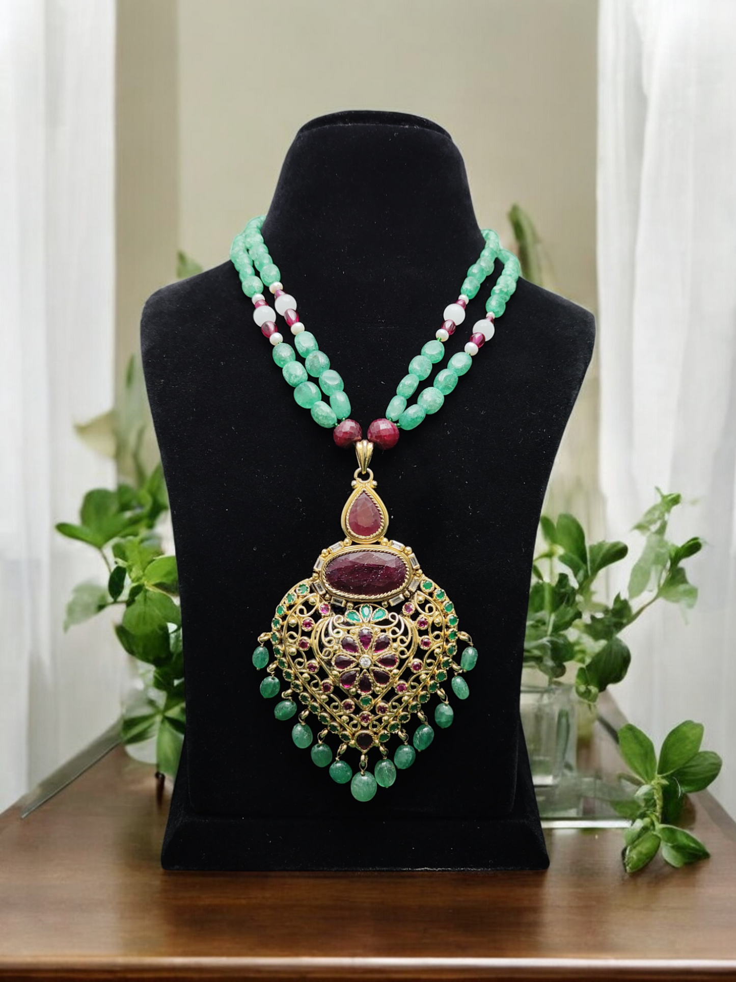 Liana Semi-Pr. Navratan Necklace