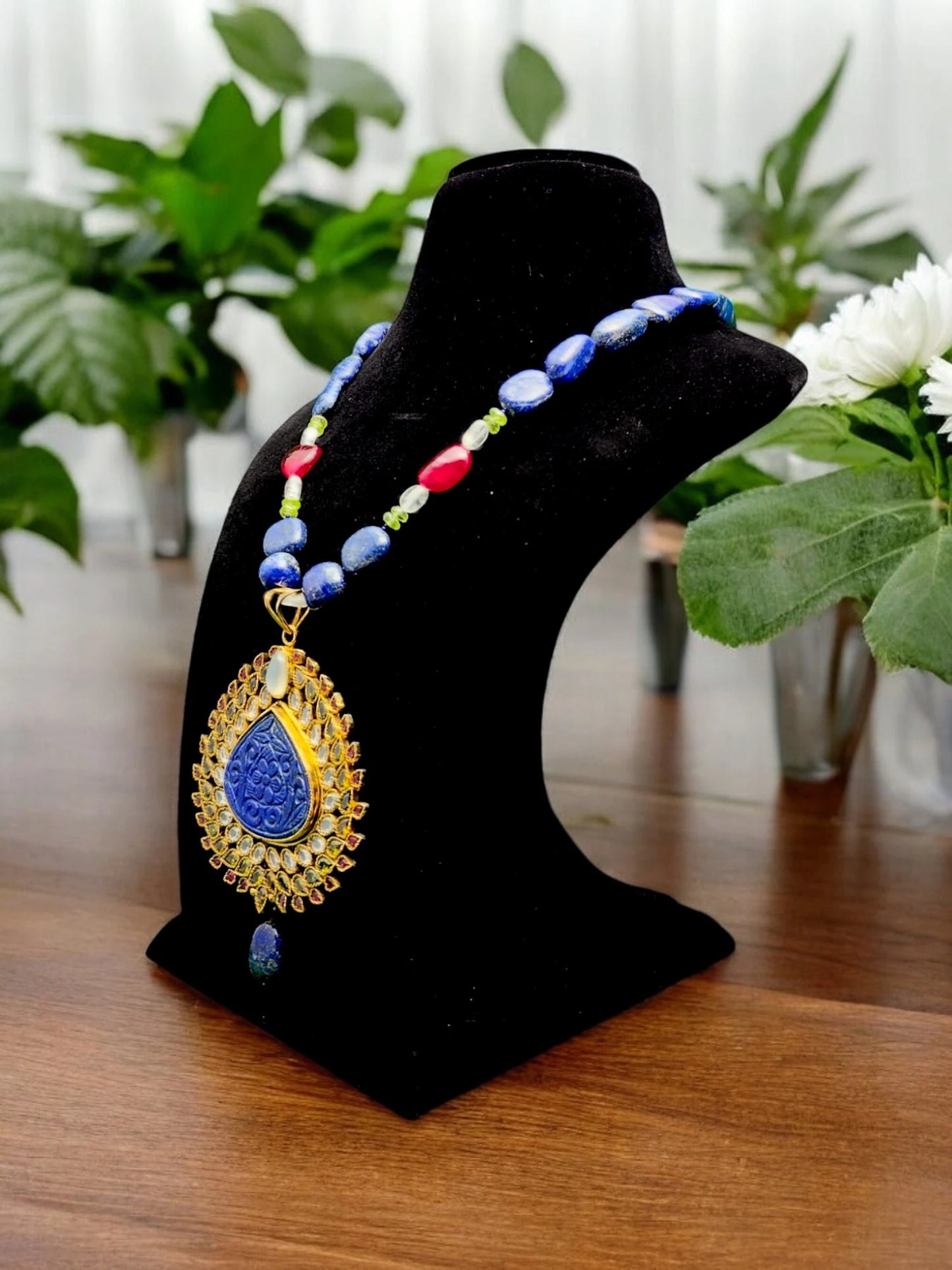 Nitya Semi-Pr. Navratan Necklace