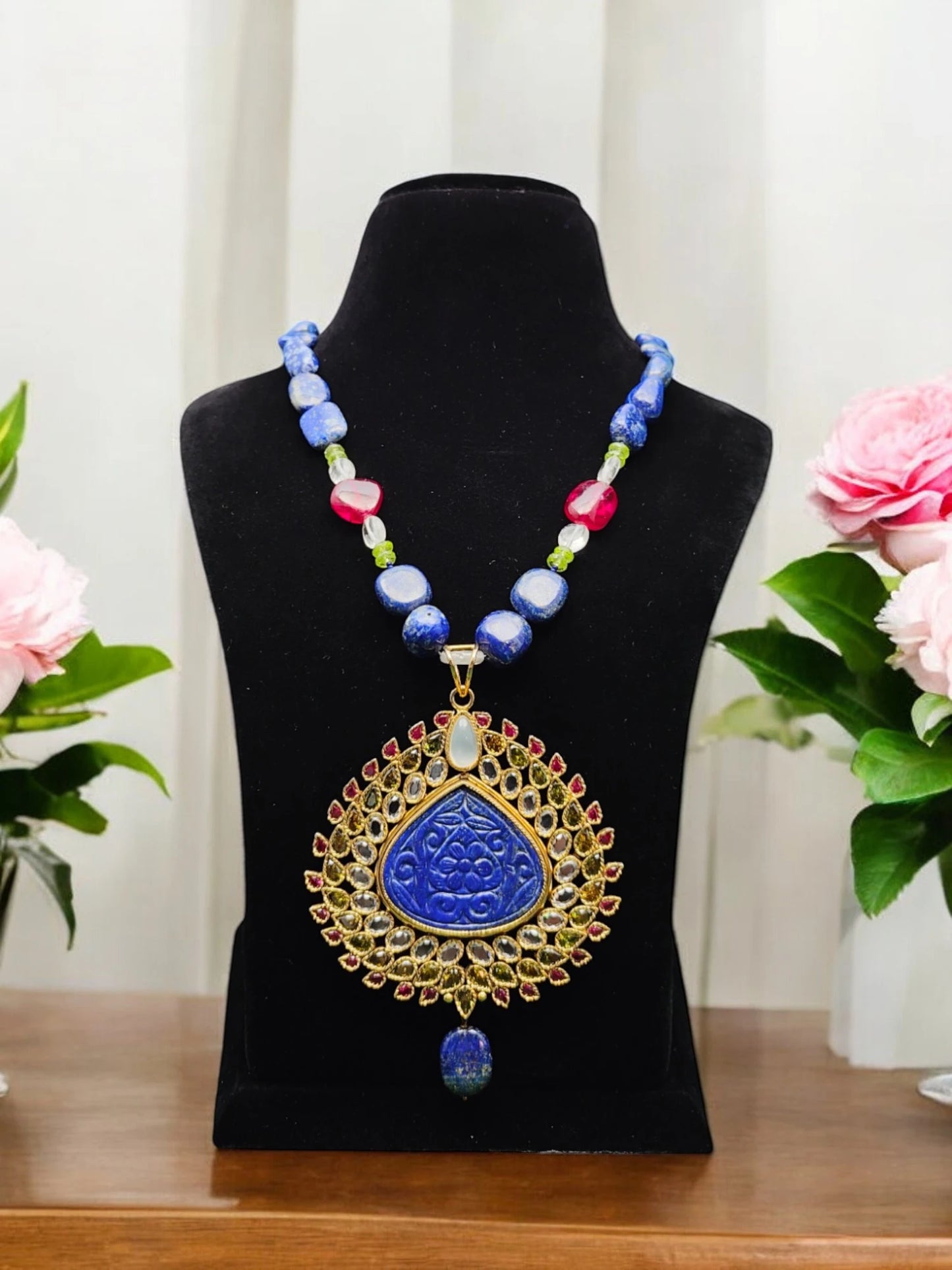 Nitya Semi-Pr. Navratan Necklace